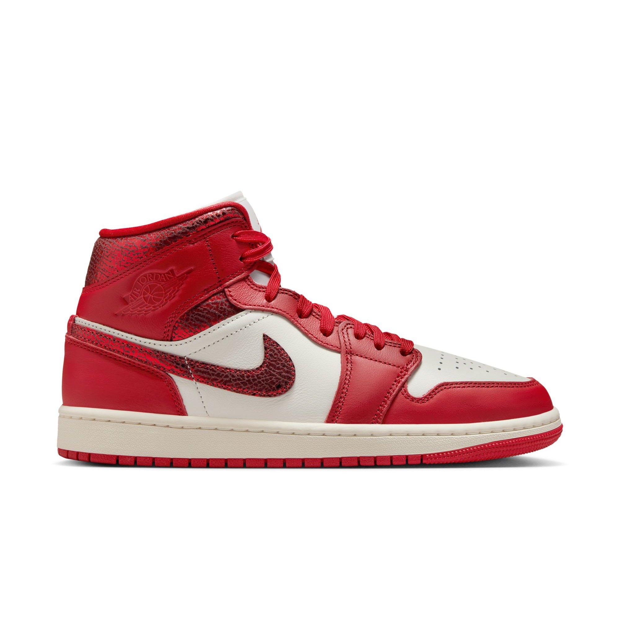 Jordan 1 Mid SE "Sail/Varsity Red/Team Red" Women's Shoe - RED Thumbnail View 1
