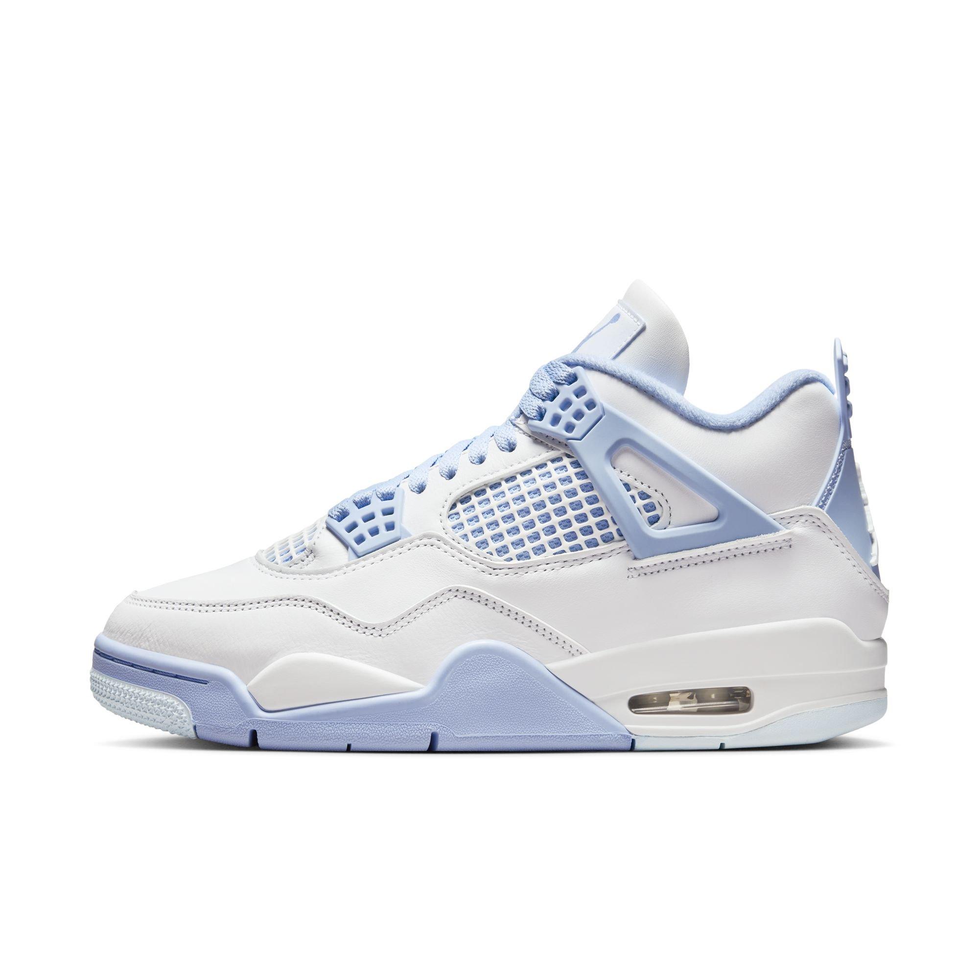 Jordan 4 Retro "Aluminum" Women's Shoe - WHITE/ALUMINUM/BLUE TINT Thumbnail View 9