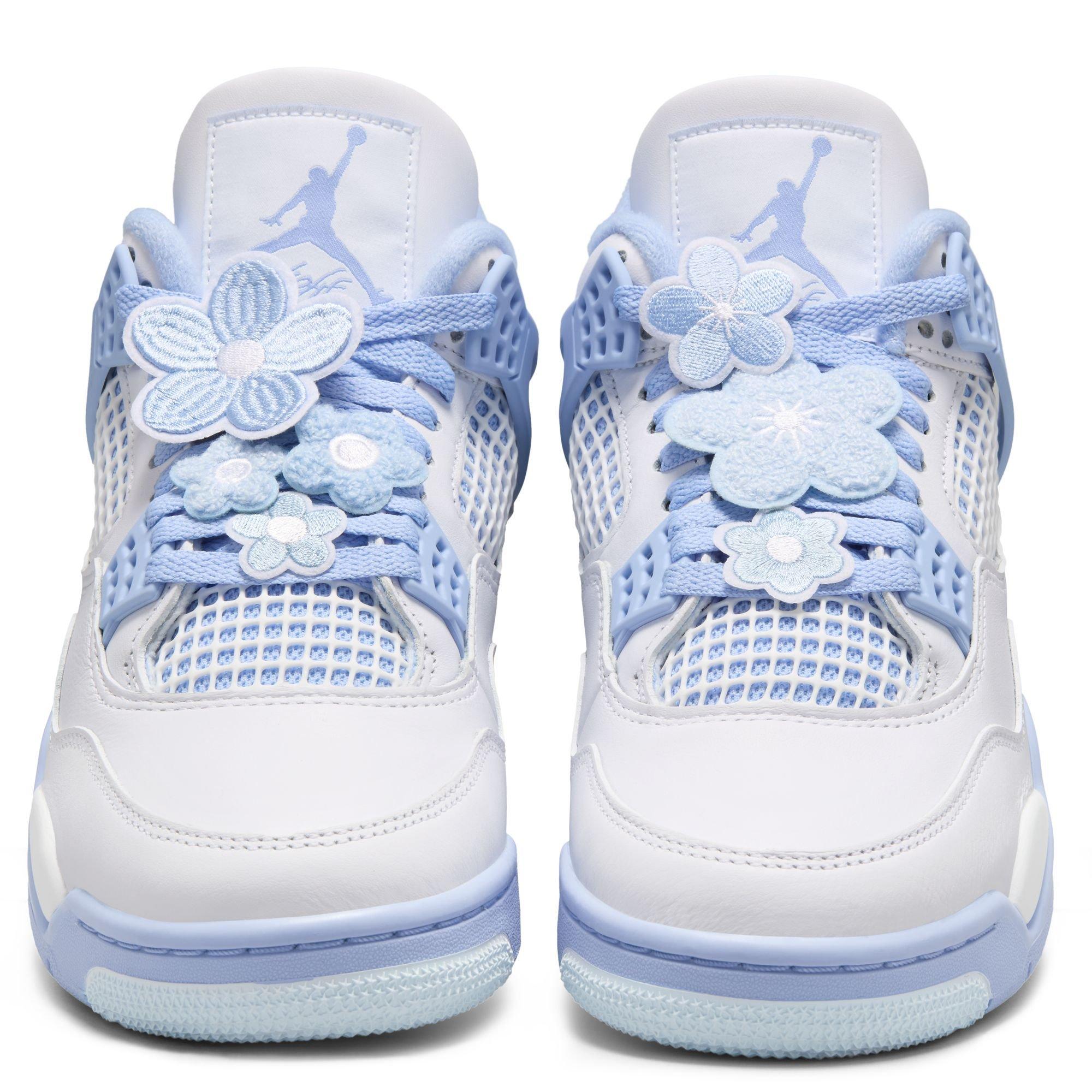 Jordan 4 Retro "Aluminum" Women's Shoe - WHITE/ALUMINUM/BLUE TINT Thumbnail View 6