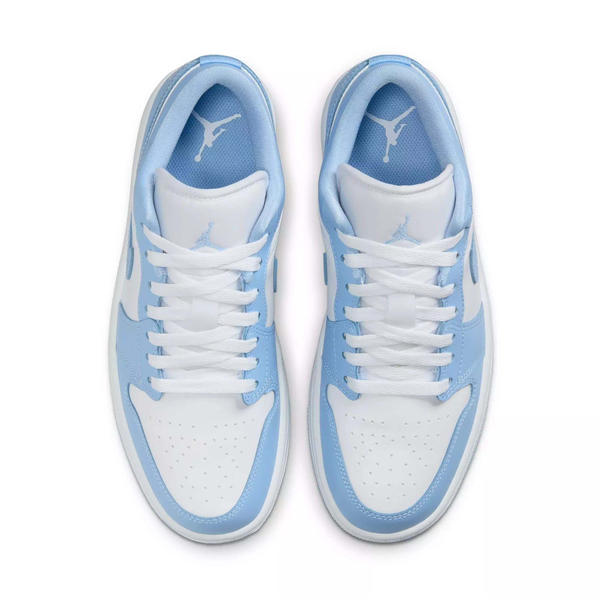 Jordan 1 Low "White/Aluminum" Women's Shoe - WHITE/LT BLUE