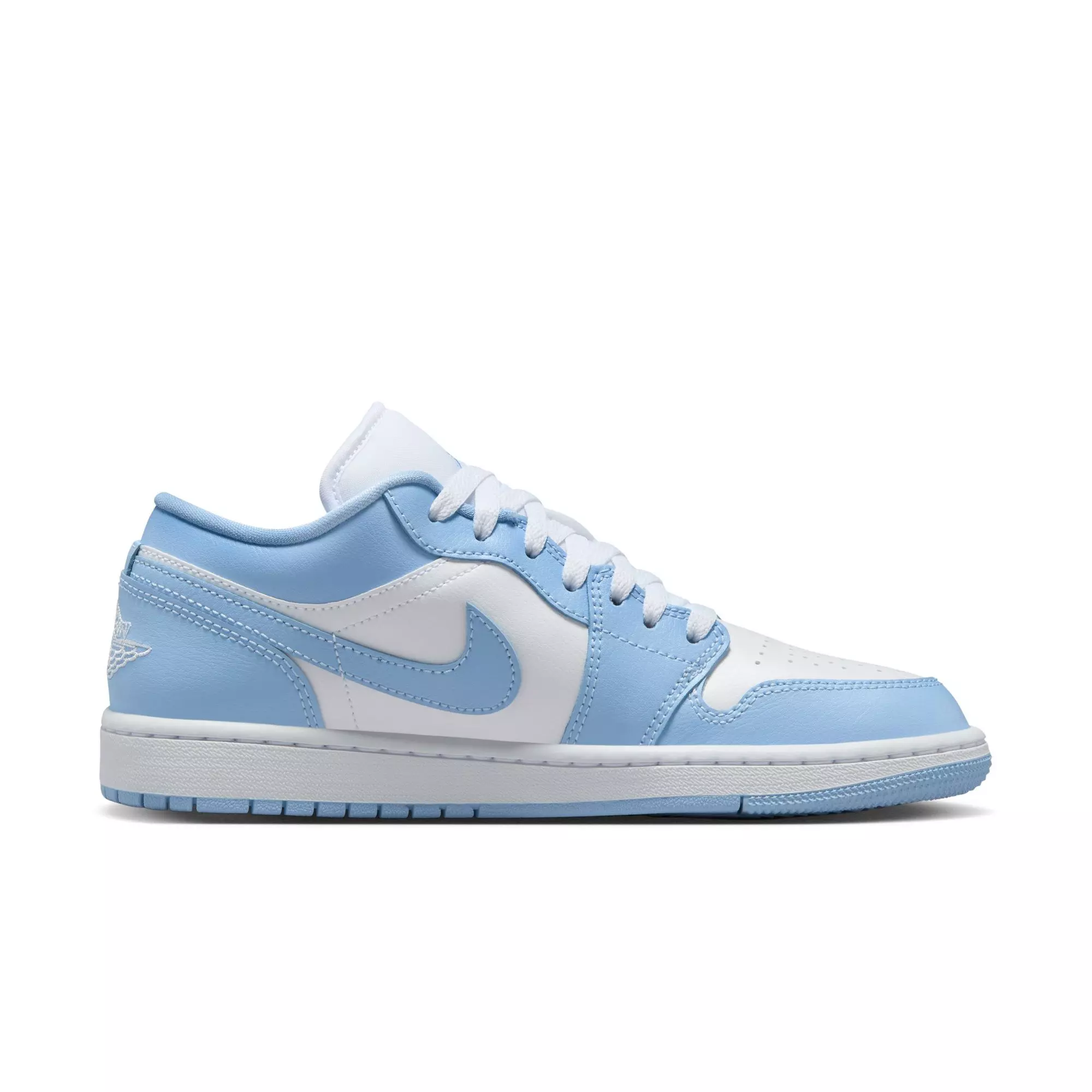 Jordan 1 Low "White/Aluminum" Women's Shoe - WHITE/LT BLUE