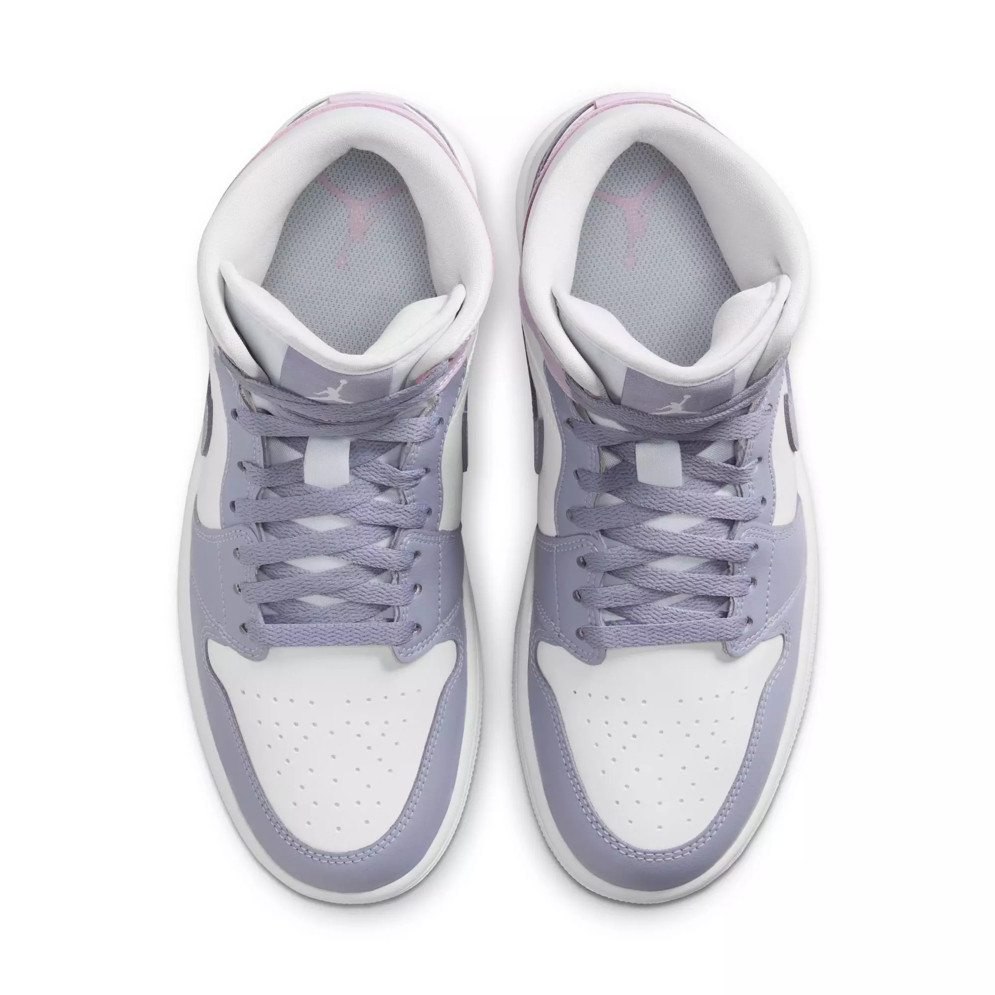 Jordan 1 Mid "Indigo Haze/Doll/White" Women's Shoe - WHITE/LT PURPLE