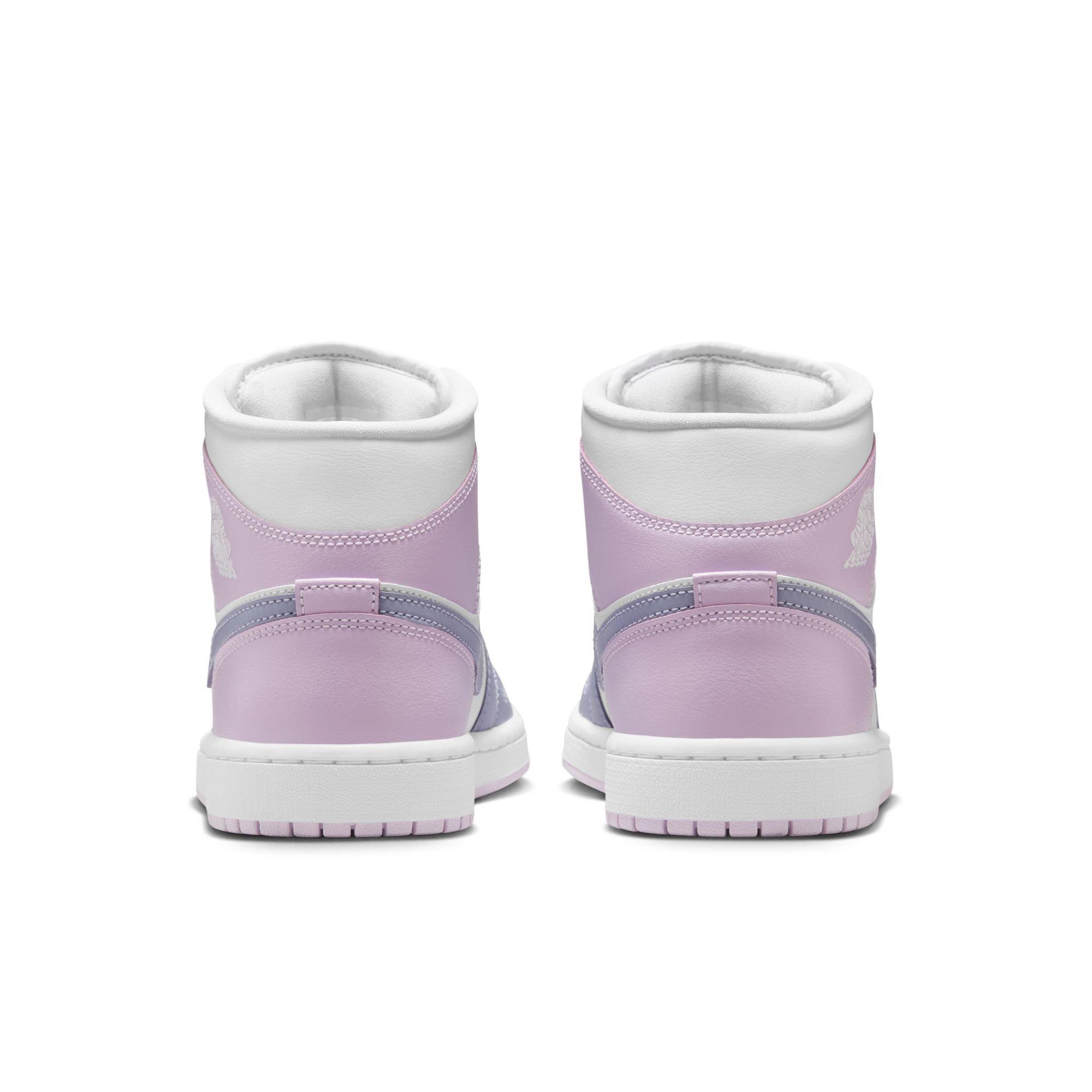 Jordan 1 Mid "Indigo Haze/Doll/White" Women's Shoe - WHITE/LT PURPLE Thumbnail View 7
