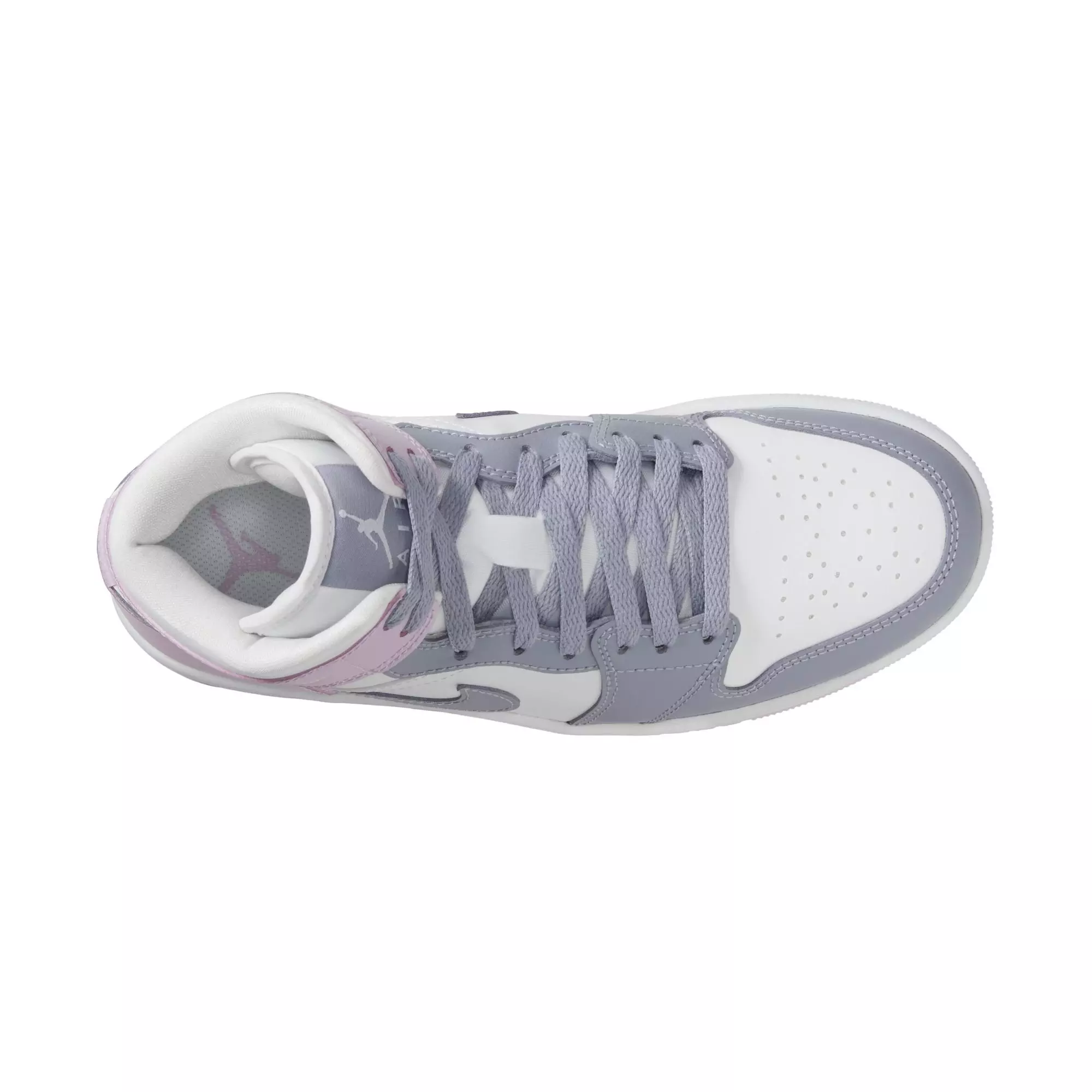 Jordan 1 Mid "Indigo Haze/Doll/White" Women's Shoe - WHITE/LT PURPLE