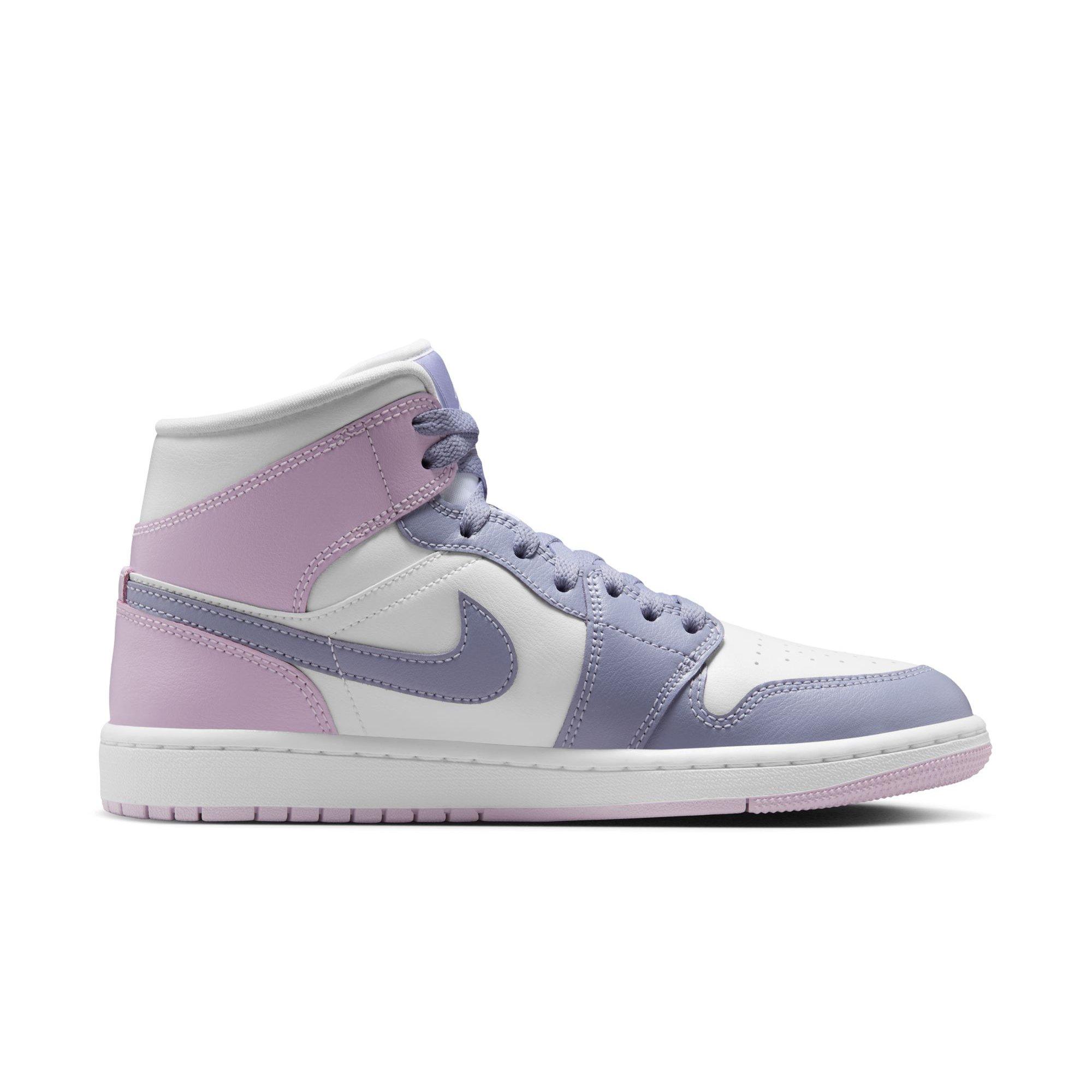 Jordan 1 Mid "Indigo Haze/Doll/White" Women's Shoe - WHITE/LT PURPLE Thumbnail View 2