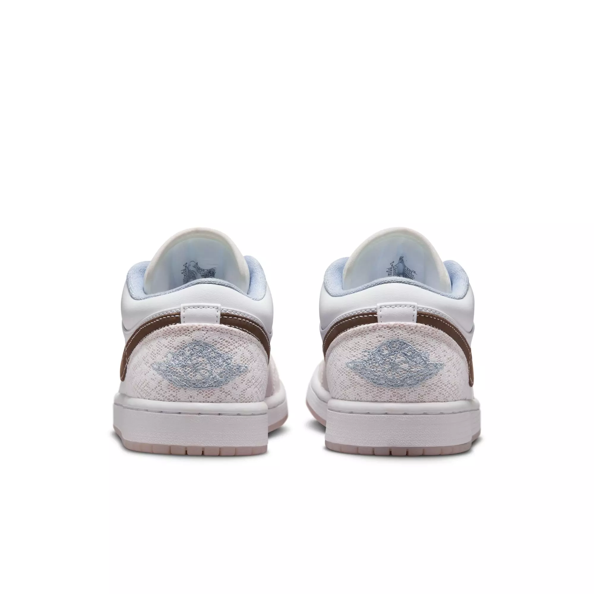Jordan 1 Low "White/Ironstone/Light Soft Pink" Women's Shoe - WHITE/GREY