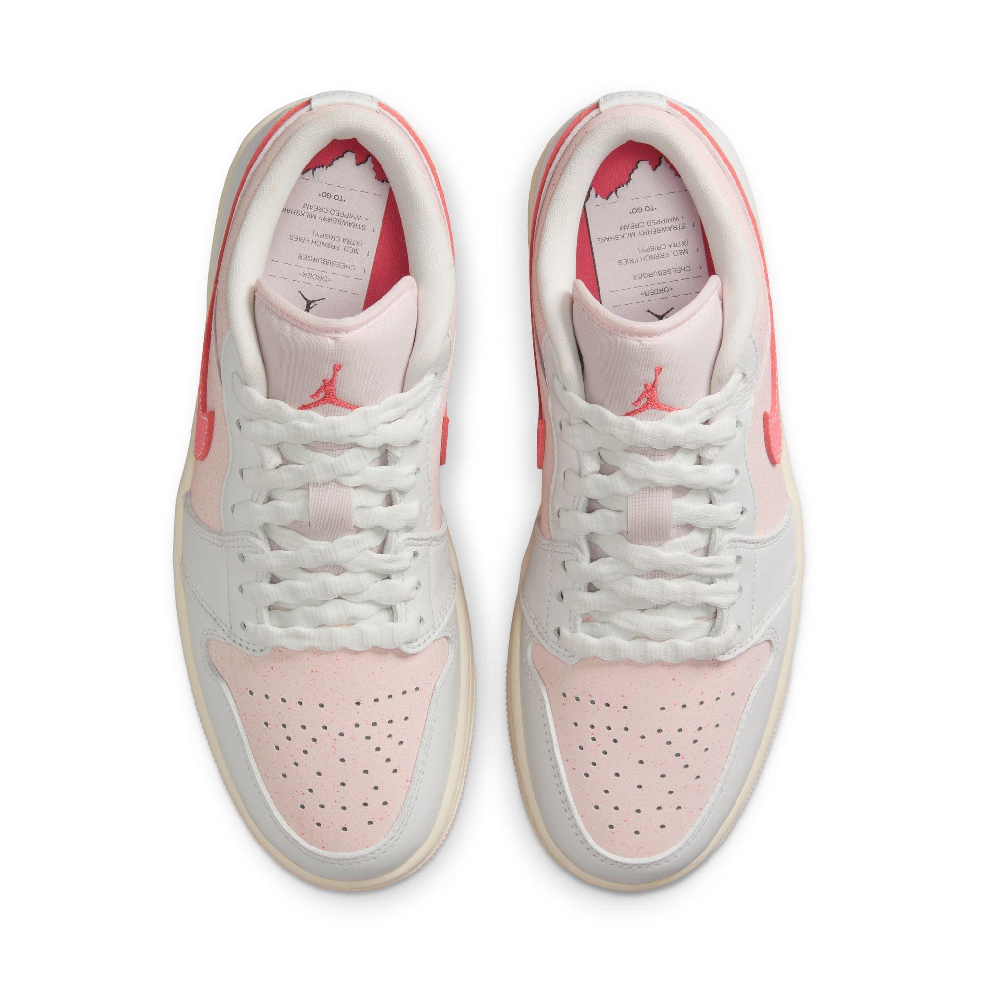 Jordan 1 Low SE "Summit White/Magic Ember/Light Soft Pink" Women's Shoe - ORANGE/OFF-WHITE Thumbnail View 6