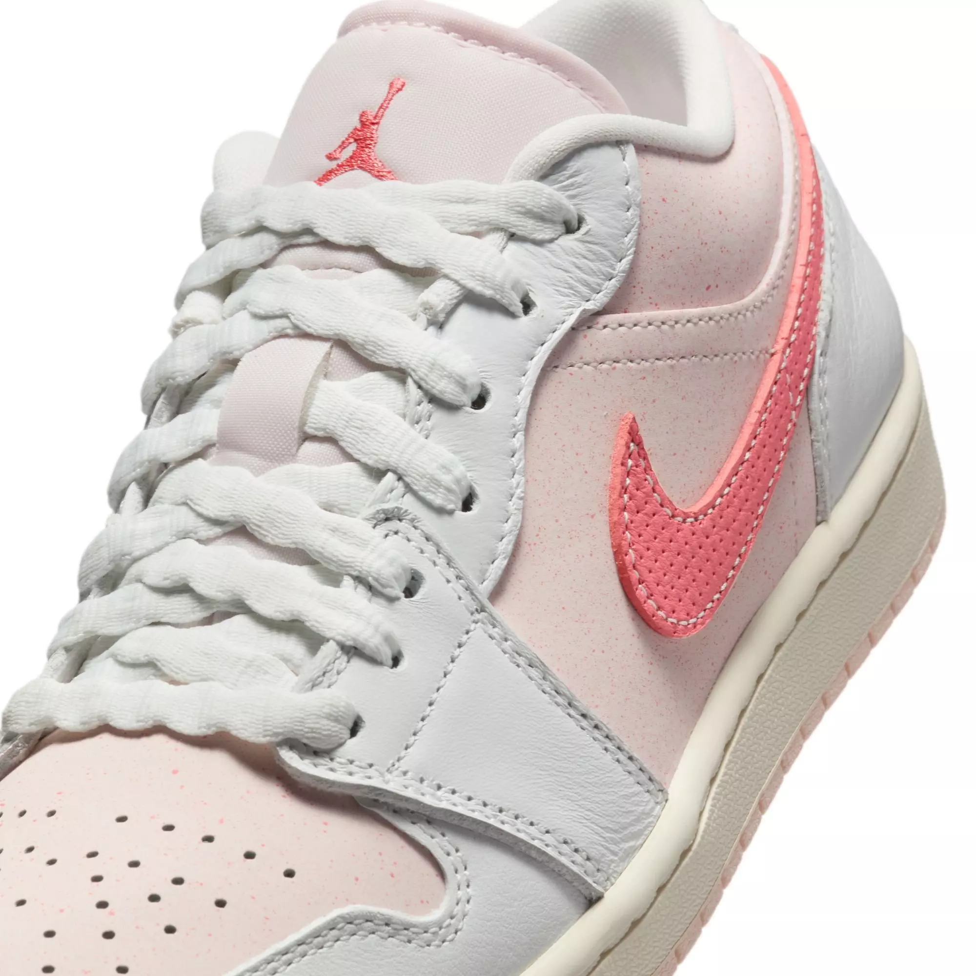 Jordan 1 Low SE "Summit White/Magic Ember/Light Soft Pink" Women's Shoe - ORANGE/OFF-WHITE
