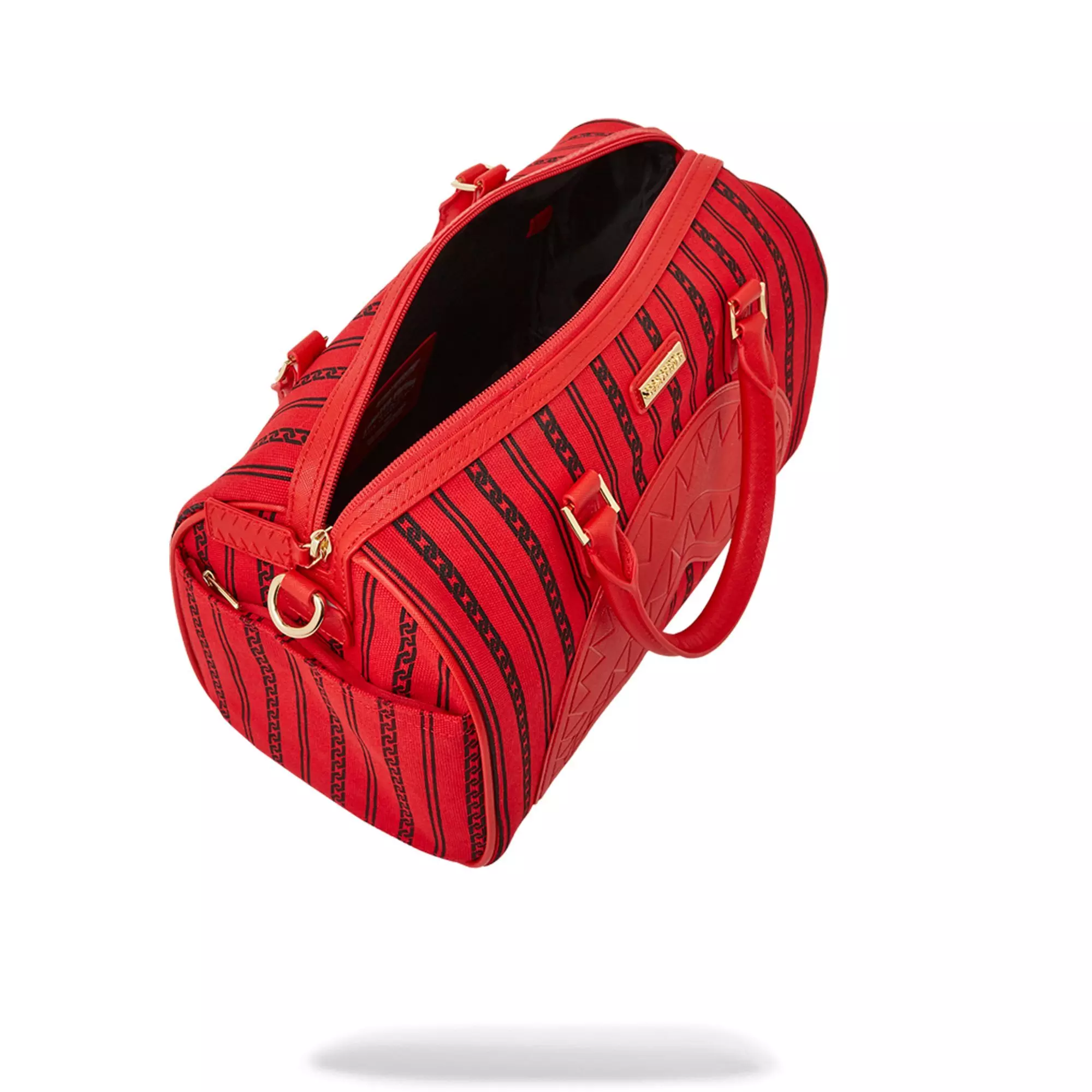 Sprayground Reverse Sharks in Paris Mini Duffle Bag - RED/BLACK