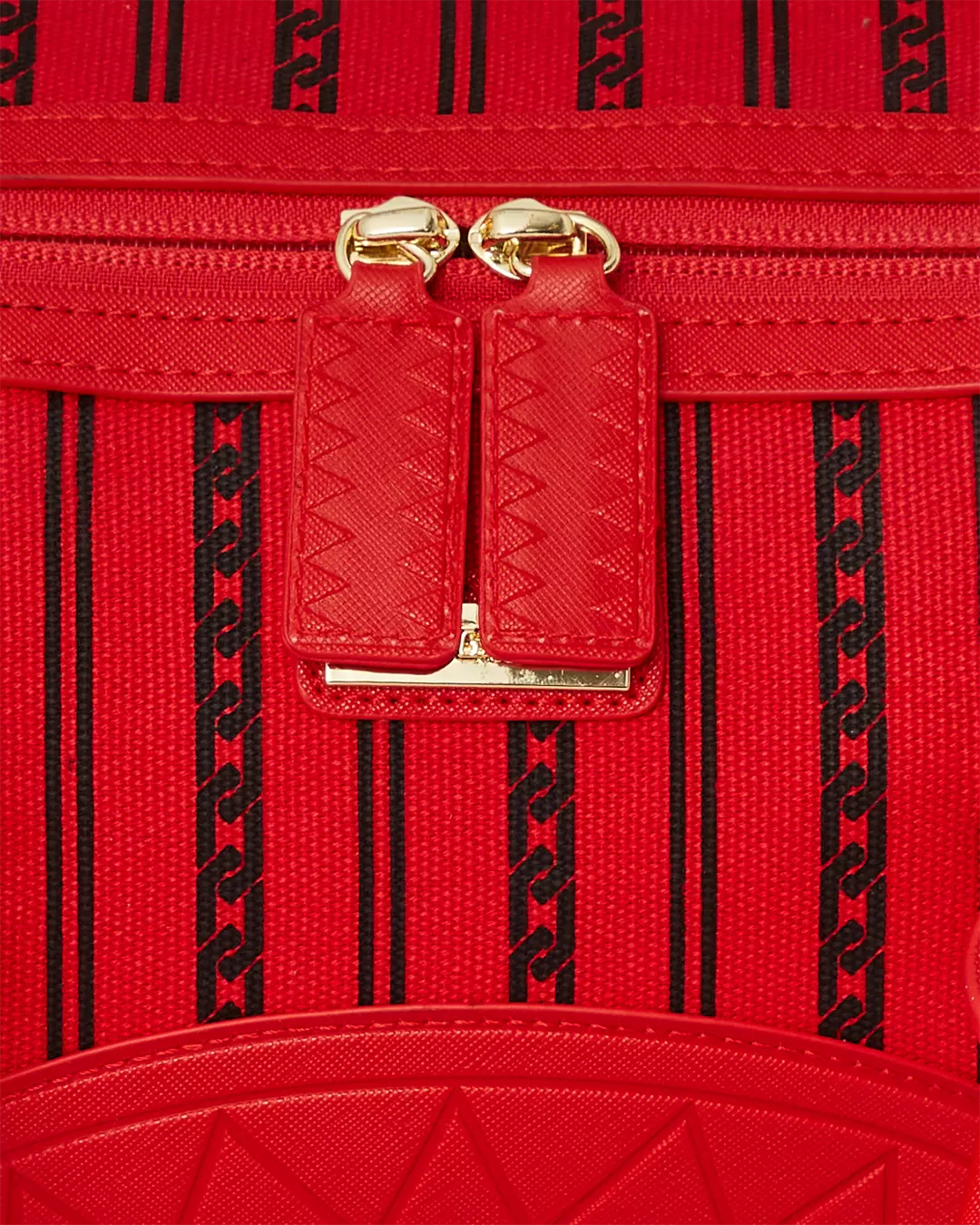 Sprayground Reverse Sharks in Paris Mini Duffle Bag - RED/BLACK