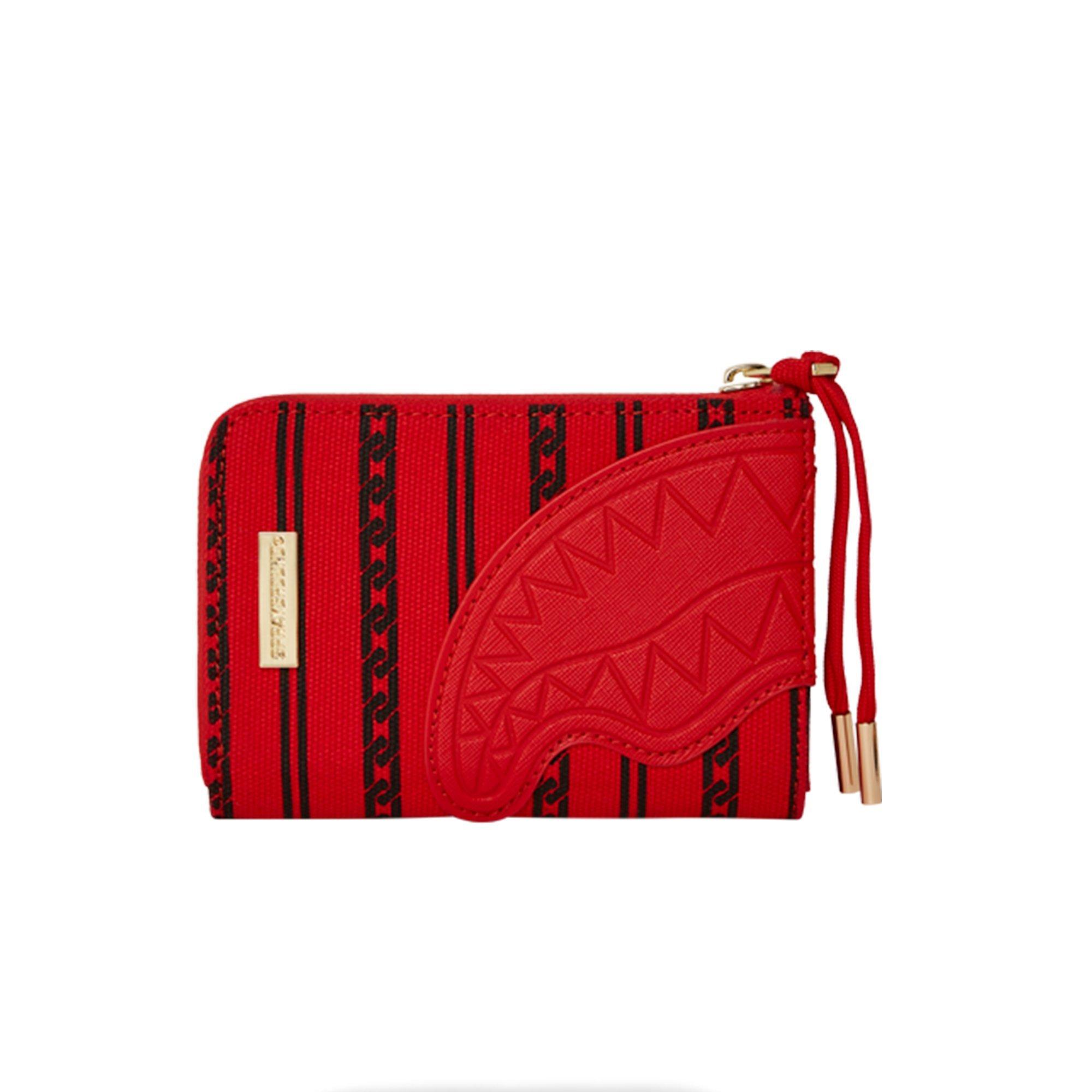 Sprayground Reverse Sharks in Paris Wallet - RED/BLACK Thumbnail View 1