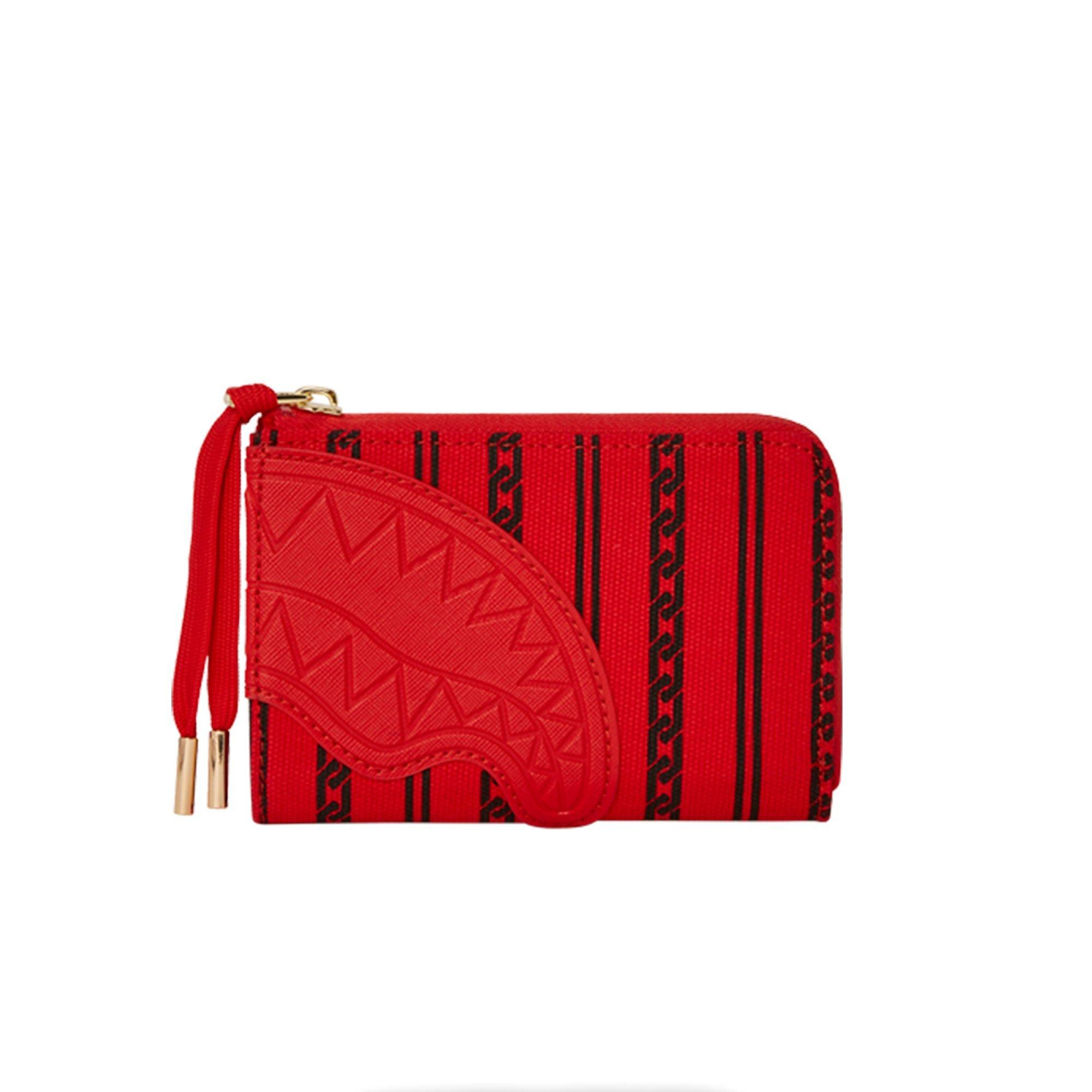 Sprayground Reverse Sharks in Paris Wallet - RED/BLACK Thumbnail View 2