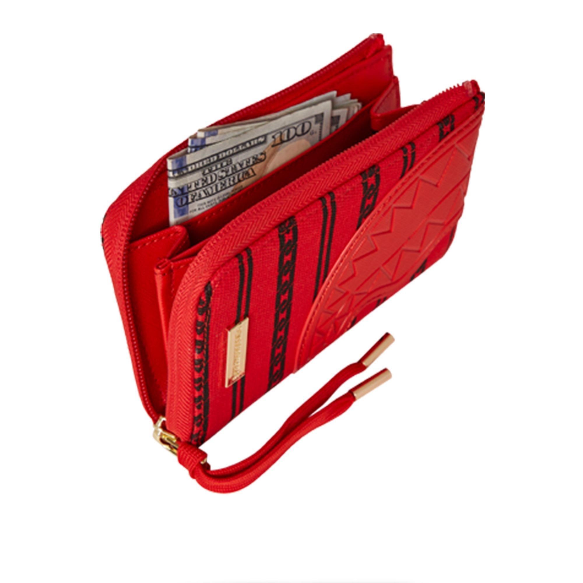 Sprayground Reverse Sharks in Paris Wallet - RED/BLACK Thumbnail View 4