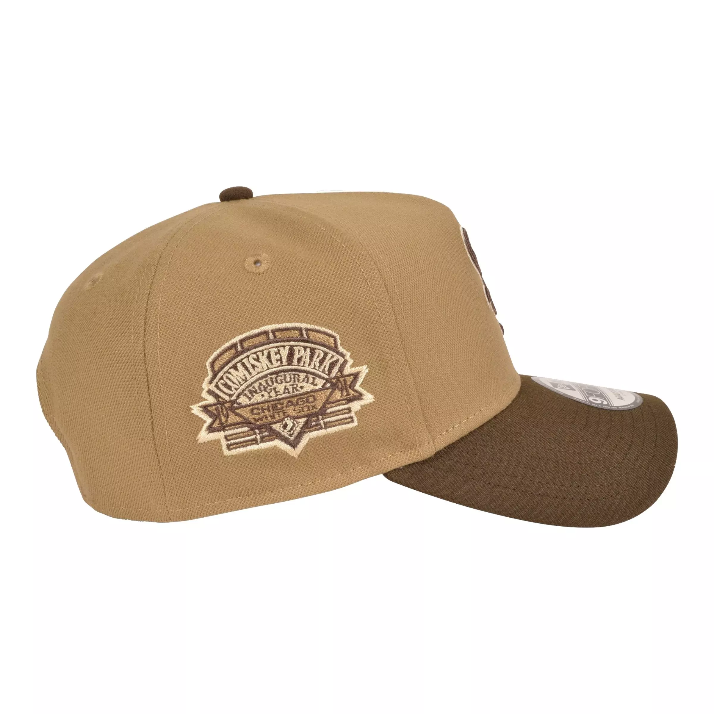 New Era White Sox 9FORTY Snapback Hat - Khaki/Walnut - KHAKI