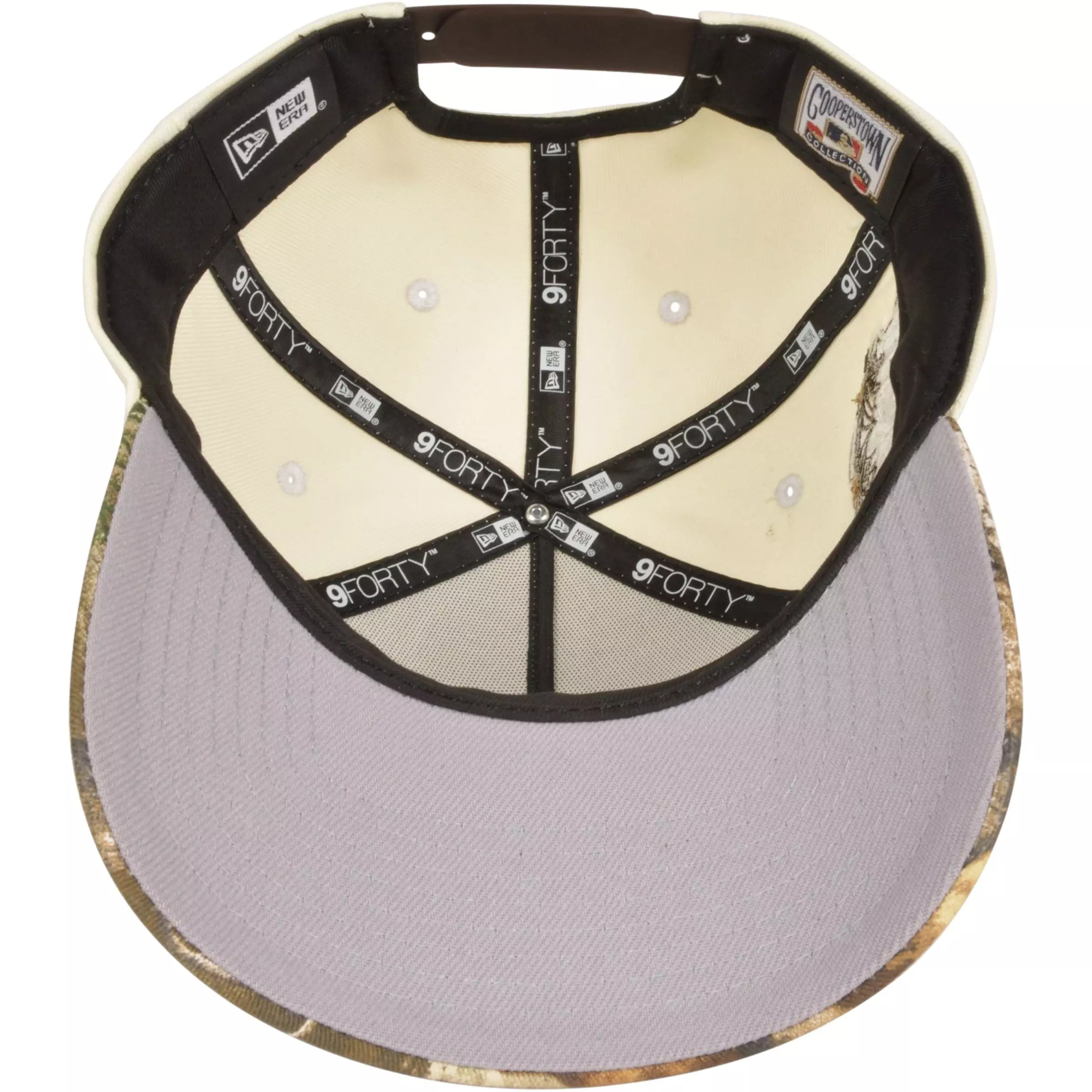 New Era Milwaukee Brewers 9FORTY Chrome Snapback Hat - Chrome/Camo - CREAM