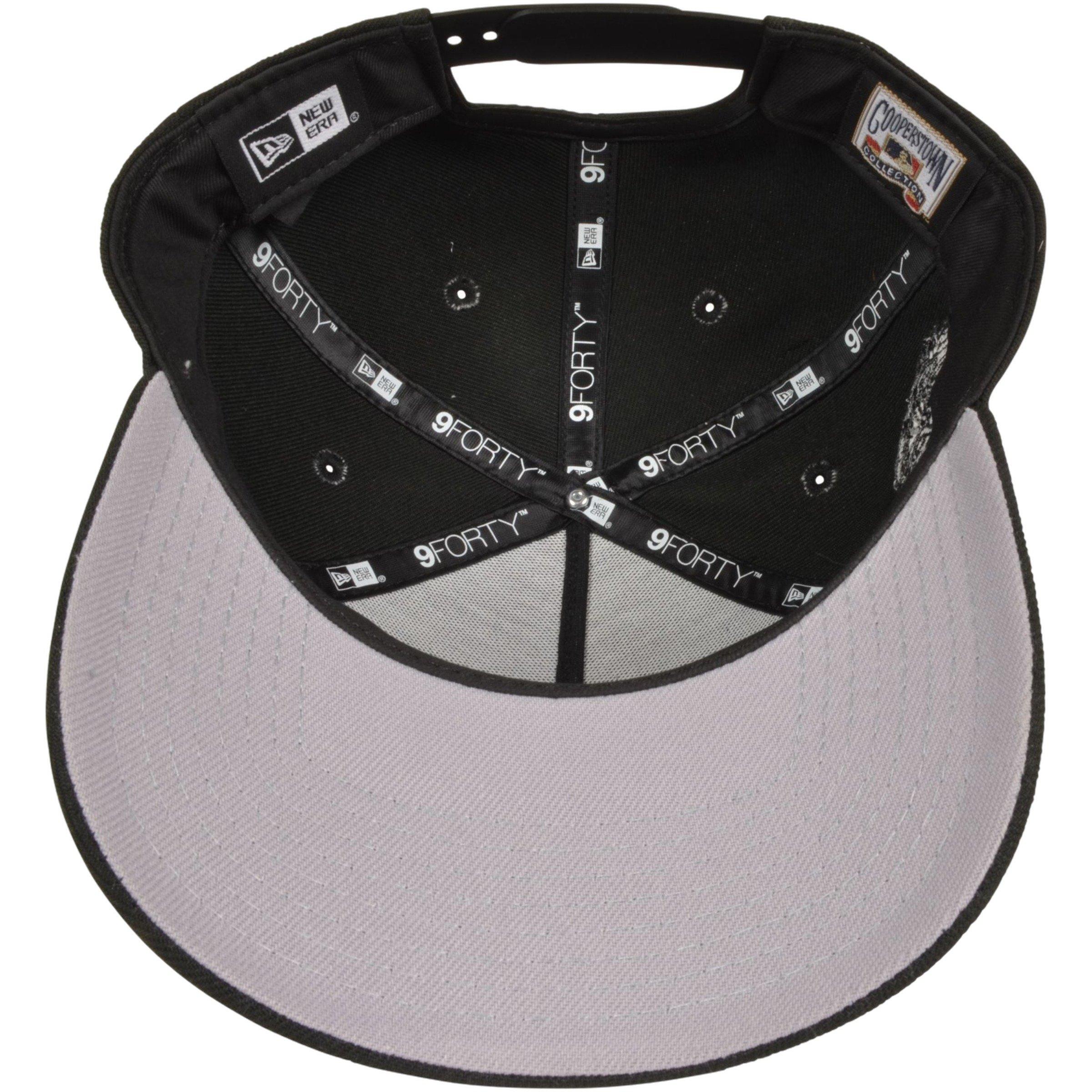 New Era Milwaukee Brewers 9FORTY Triple Black Snapback Hat - Black - BLACK Thumbnail View 4