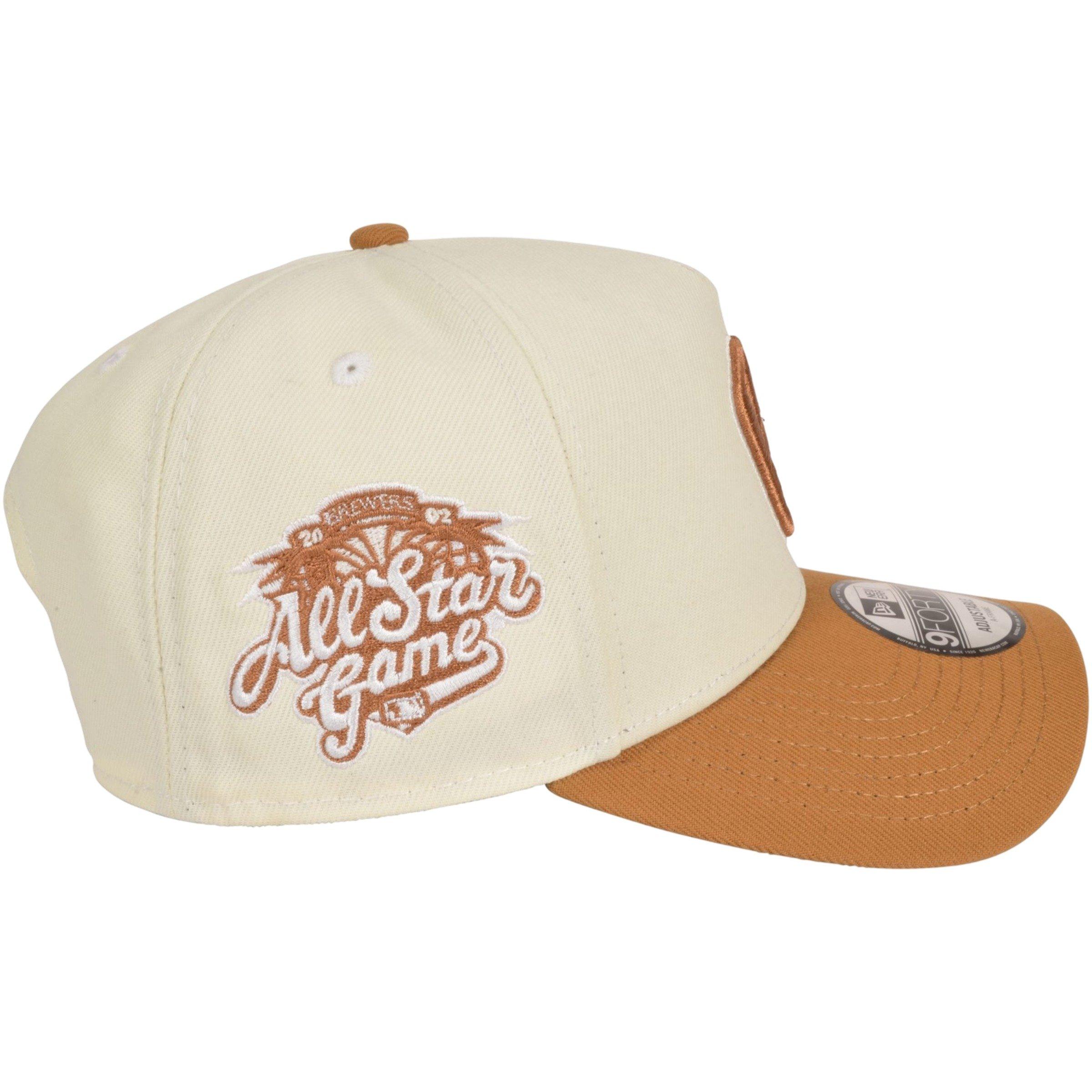 New Era Milwaukee Brewers 9FORTY Chrome Snapback Hat - Chrome/Bronze - CREAM Thumbnail View 3