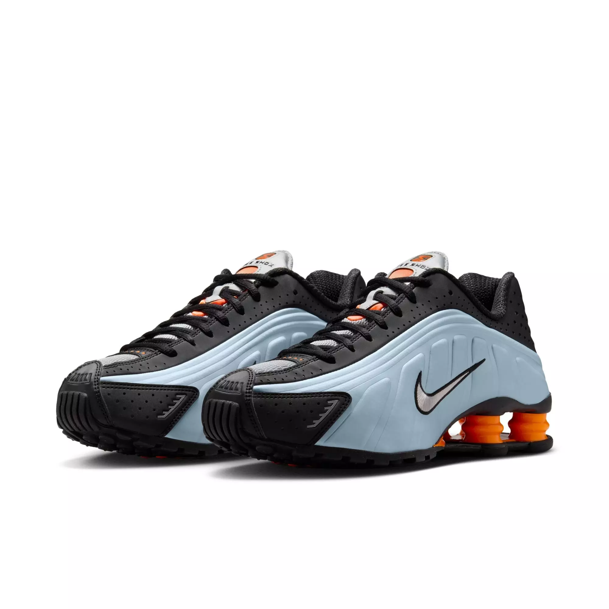 Nike Shox R4 "Blue Tint/Metallic Silver/Total Orange" Women's Shoe