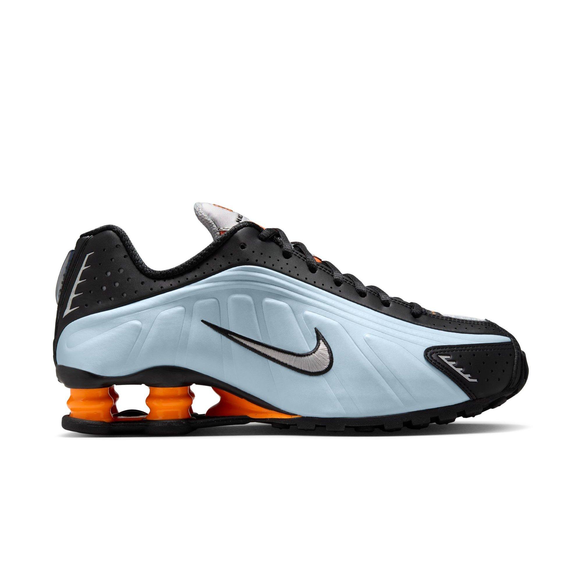 Nike Shox R4 Women's Cushioned Low Top Shoes - Blue/Orange