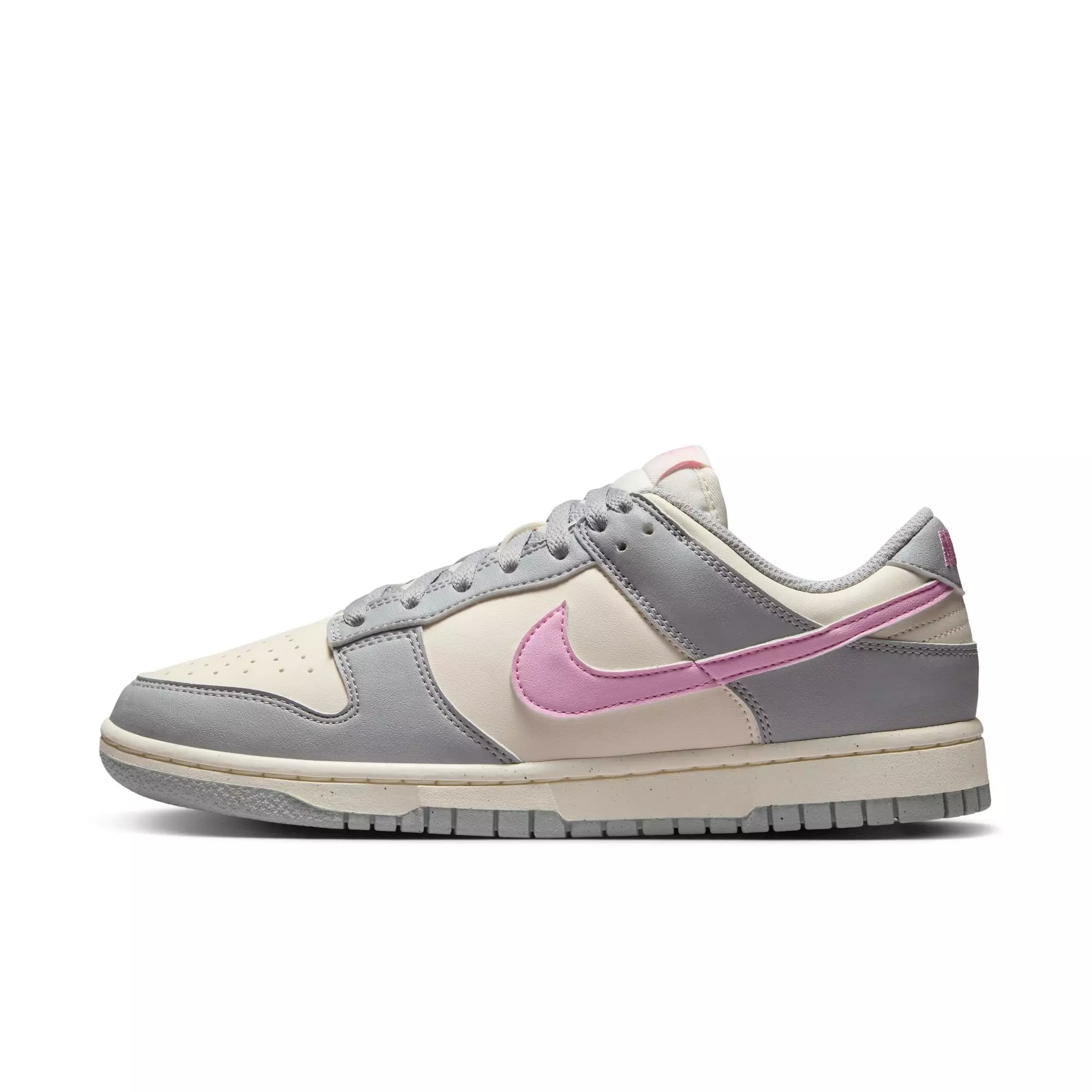 Nike Dunk Low Next Nature "Light Grey/Pink Rise/Pale Ivory" Women's Shoe - GREY/PINK