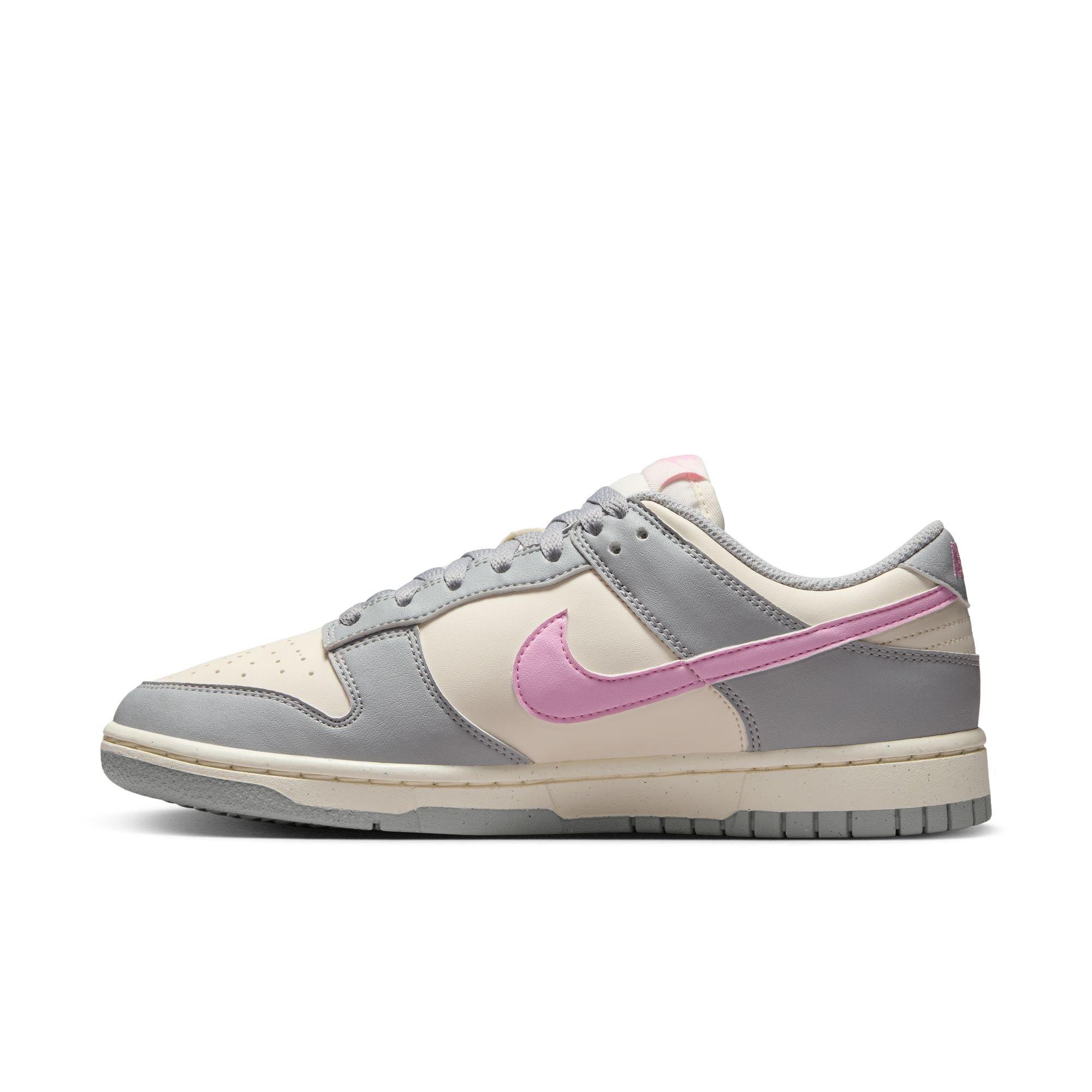 Nike Dunk Low Next Nature "Light Grey/Pink Rise/Pale Ivory" Women's Shoe - GREY/PINK Thumbnail View 4