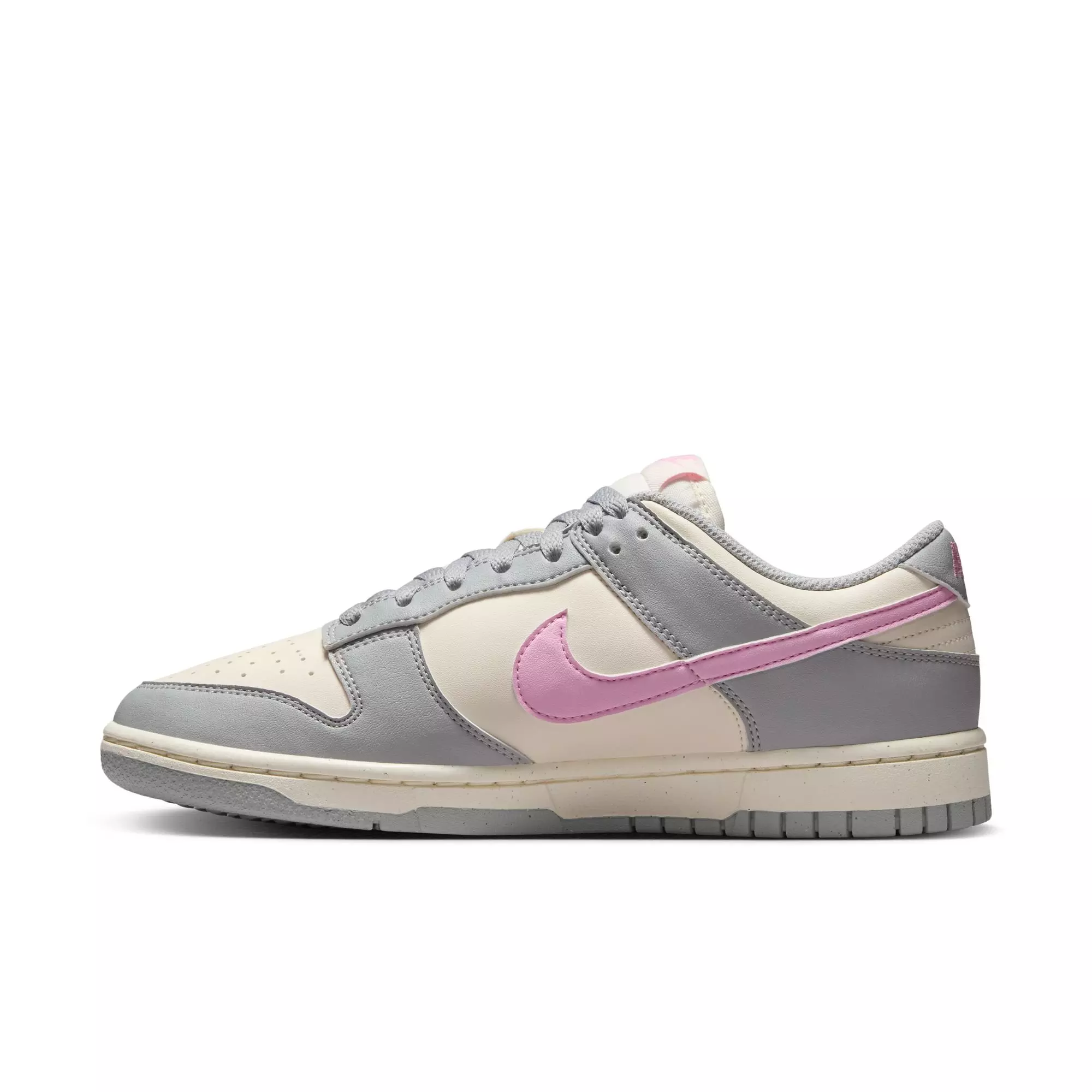 Nike Dunk Low Next Nature "Light Grey/Pink Rise/Pale Ivory" Women's Shoe - GREY/PINK