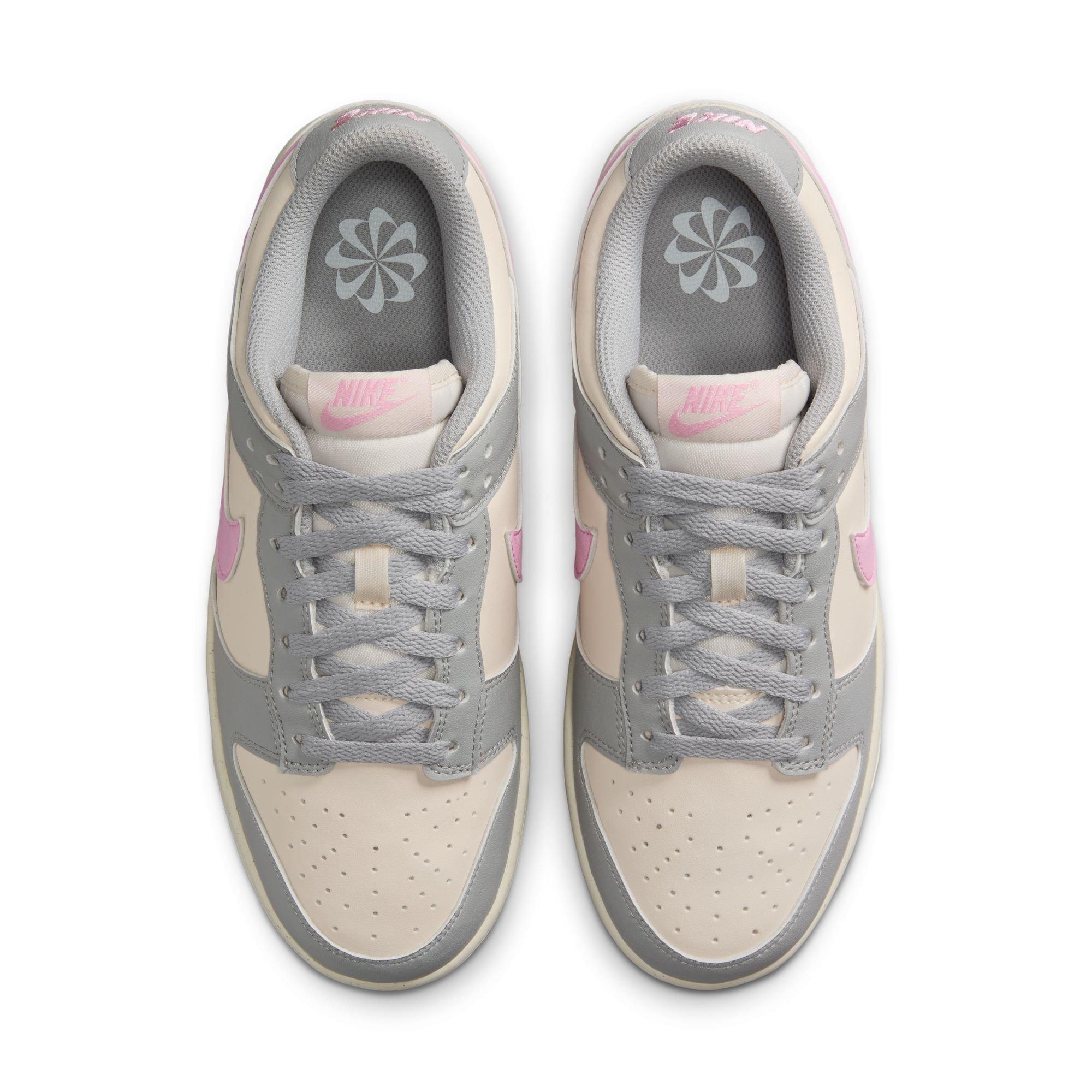 Nike Dunk Low Next Nature "Light Grey/Pink Rise/Pale Ivory" Women's Shoe - GREY/PINK Thumbnail View 6