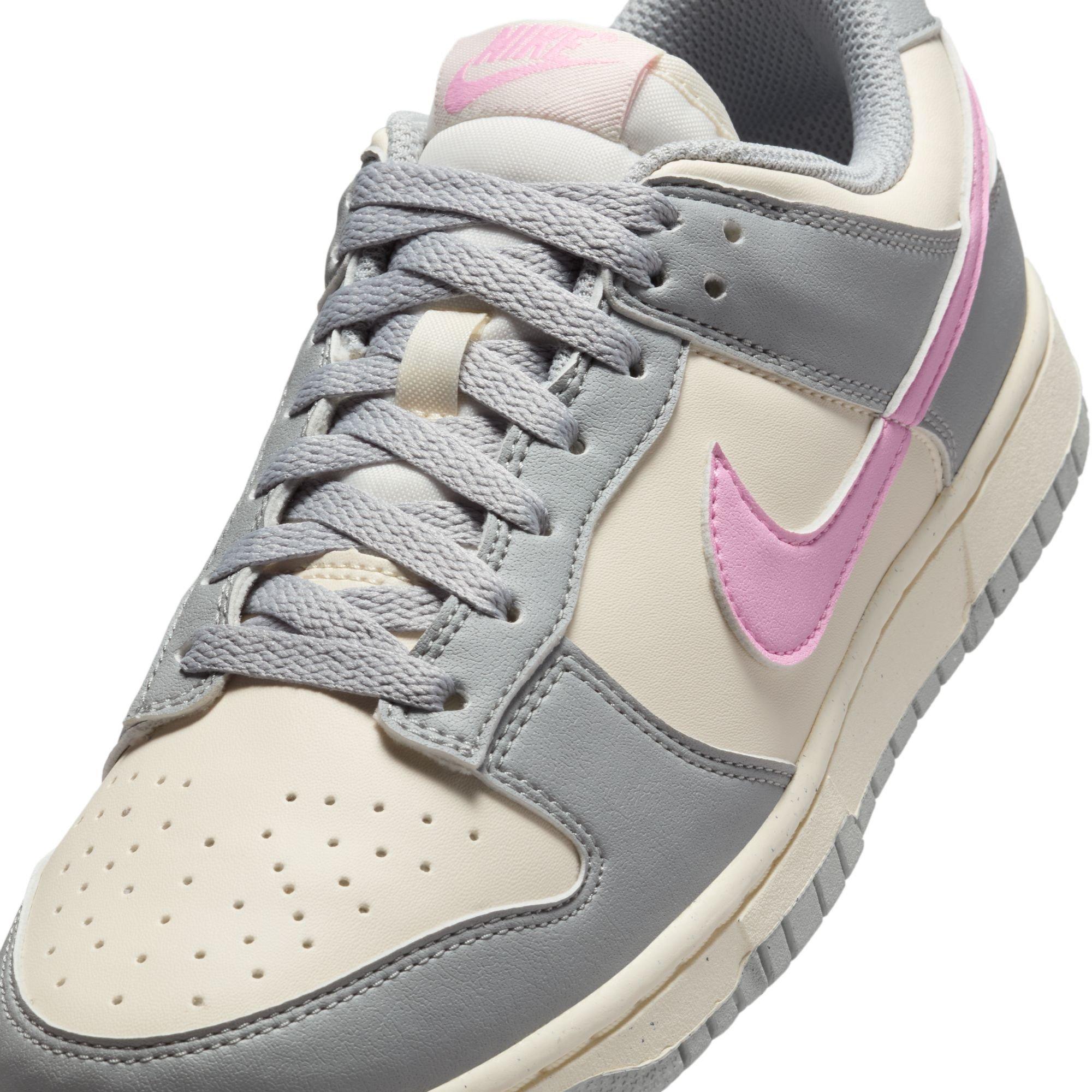 Nike Dunk Low Next Nature "Light Grey/Pink Rise/Pale Ivory" Women's Shoe - GREY/PINK Thumbnail View 9