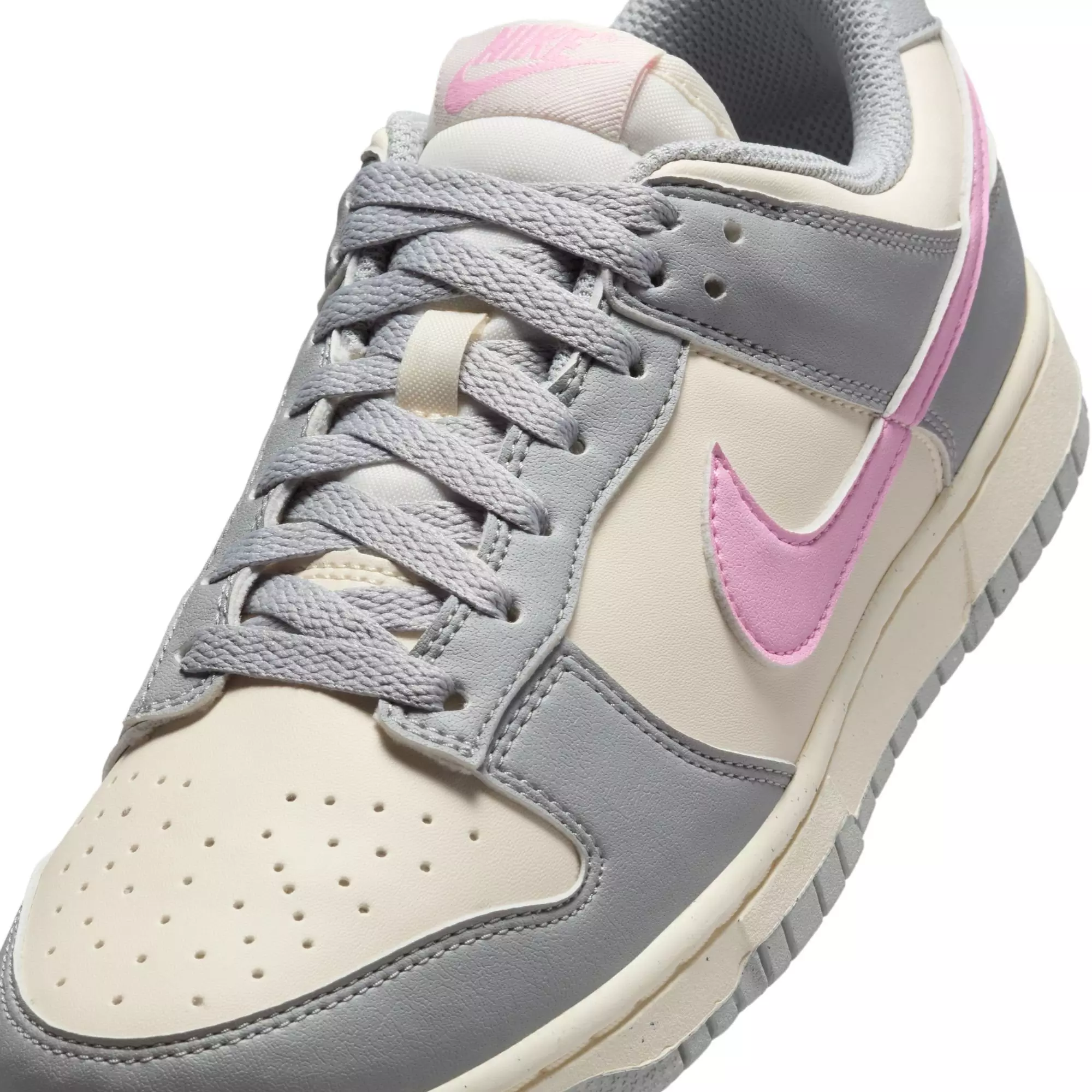 Nike Dunk Low Next Nature "Light Grey/Pink Rise/Pale Ivory" Women's Shoe - GREY/PINK
