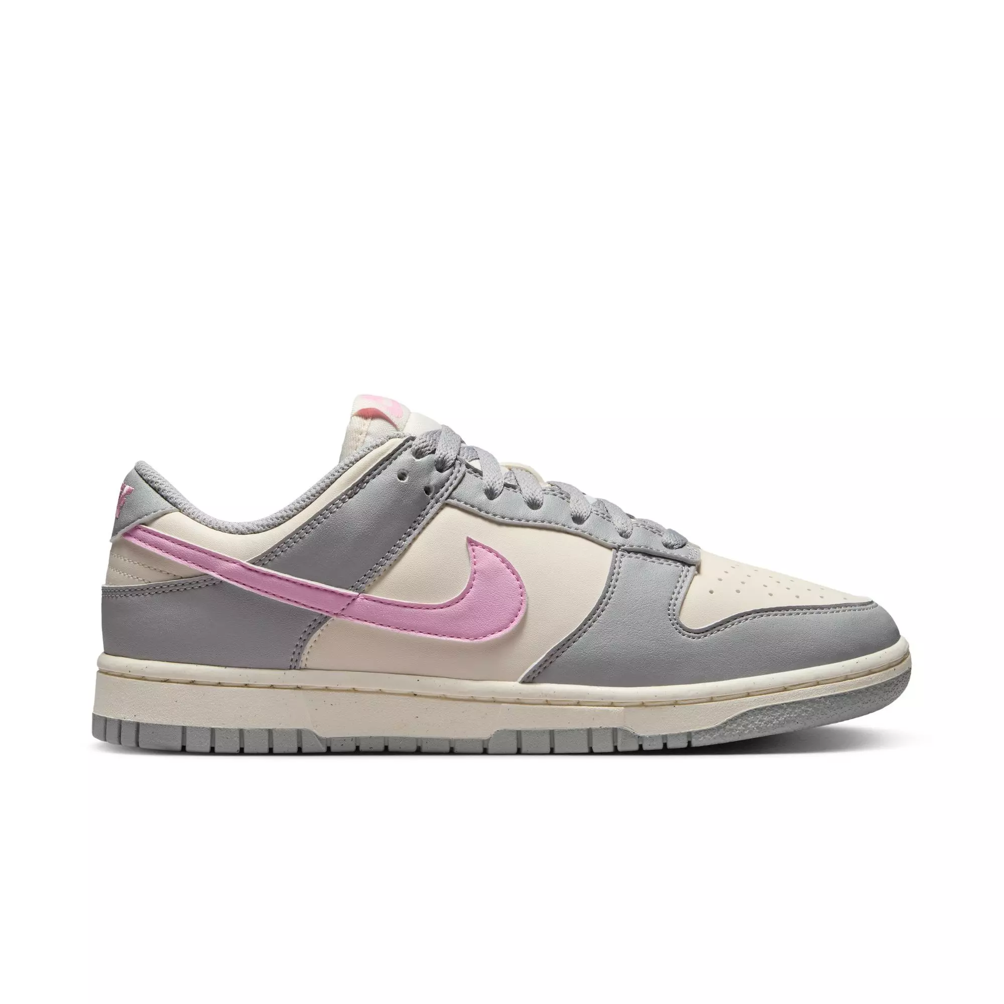 Nike Dunk Low Next Nature "Lt Smoke Grey/Pink Rise/Pale Ivory" Women's Shoe - GREY/PINK