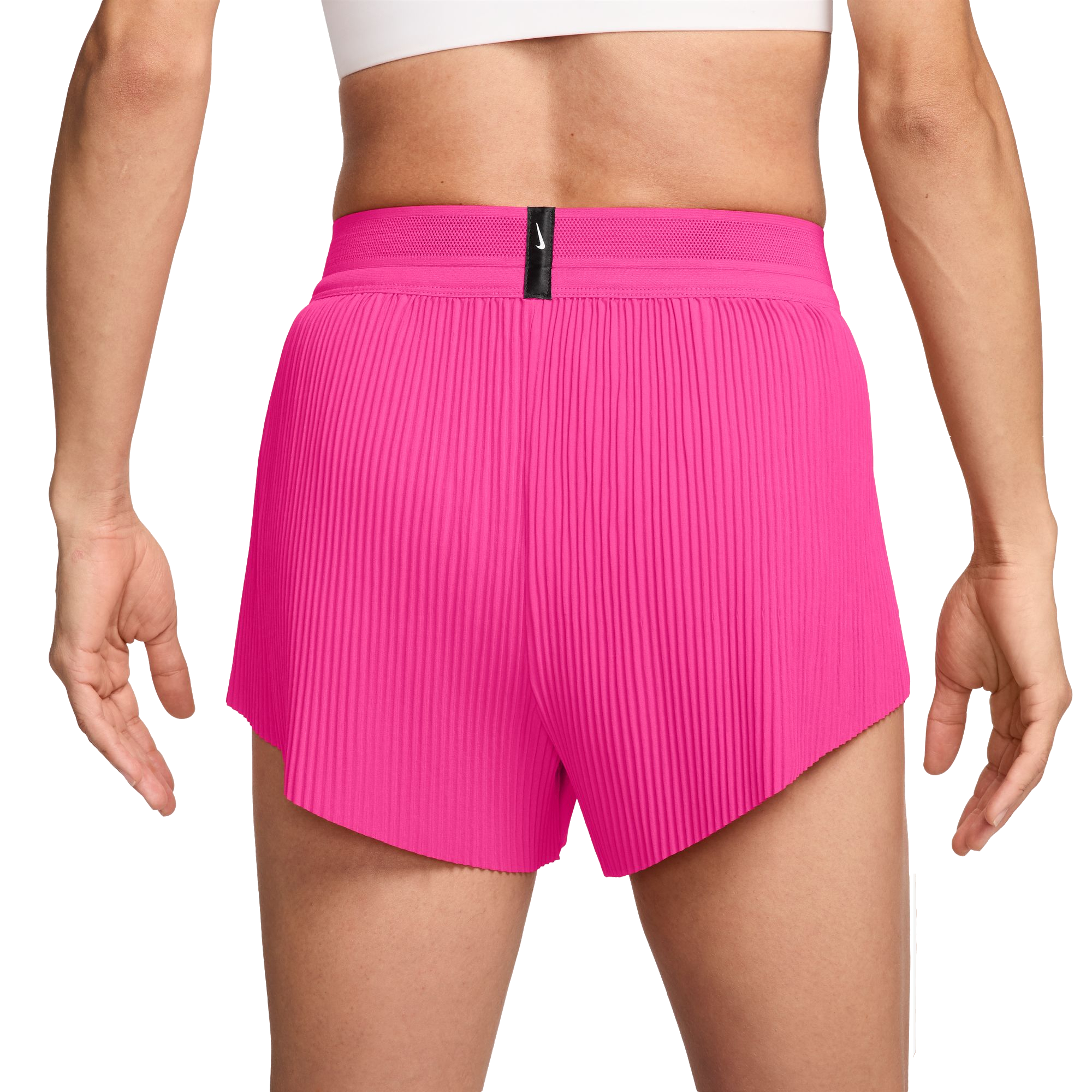 Nike Women's AeroSwift Dri-FIT ADV Mid-Rise Brief-Lined 3" Running Shorts - Pink - PINK Thumbnail View 2