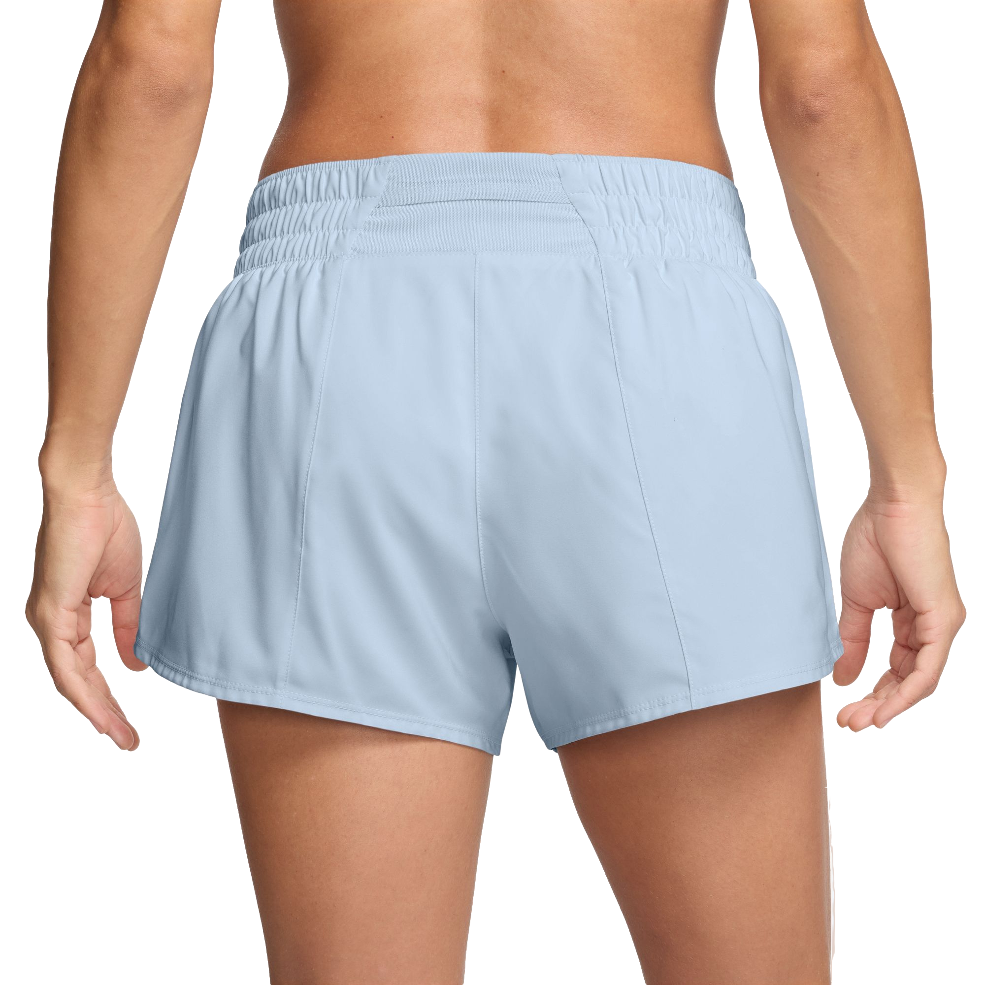 Nike Women's One Dri-FIT Mid-Rise 3" Brief-Lined Shorts - BLUE Thumbnail View 2