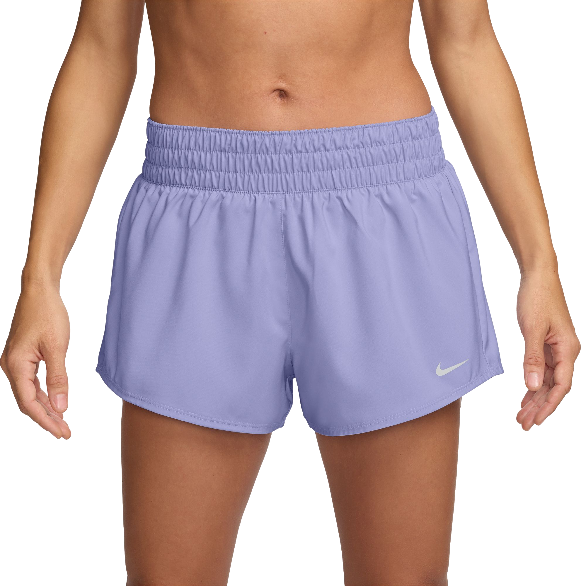Nike Women's One Dri-FIT Mid-Rise 3" Brief-Lined Shorts-Lilac - LILAC Thumbnail View 1