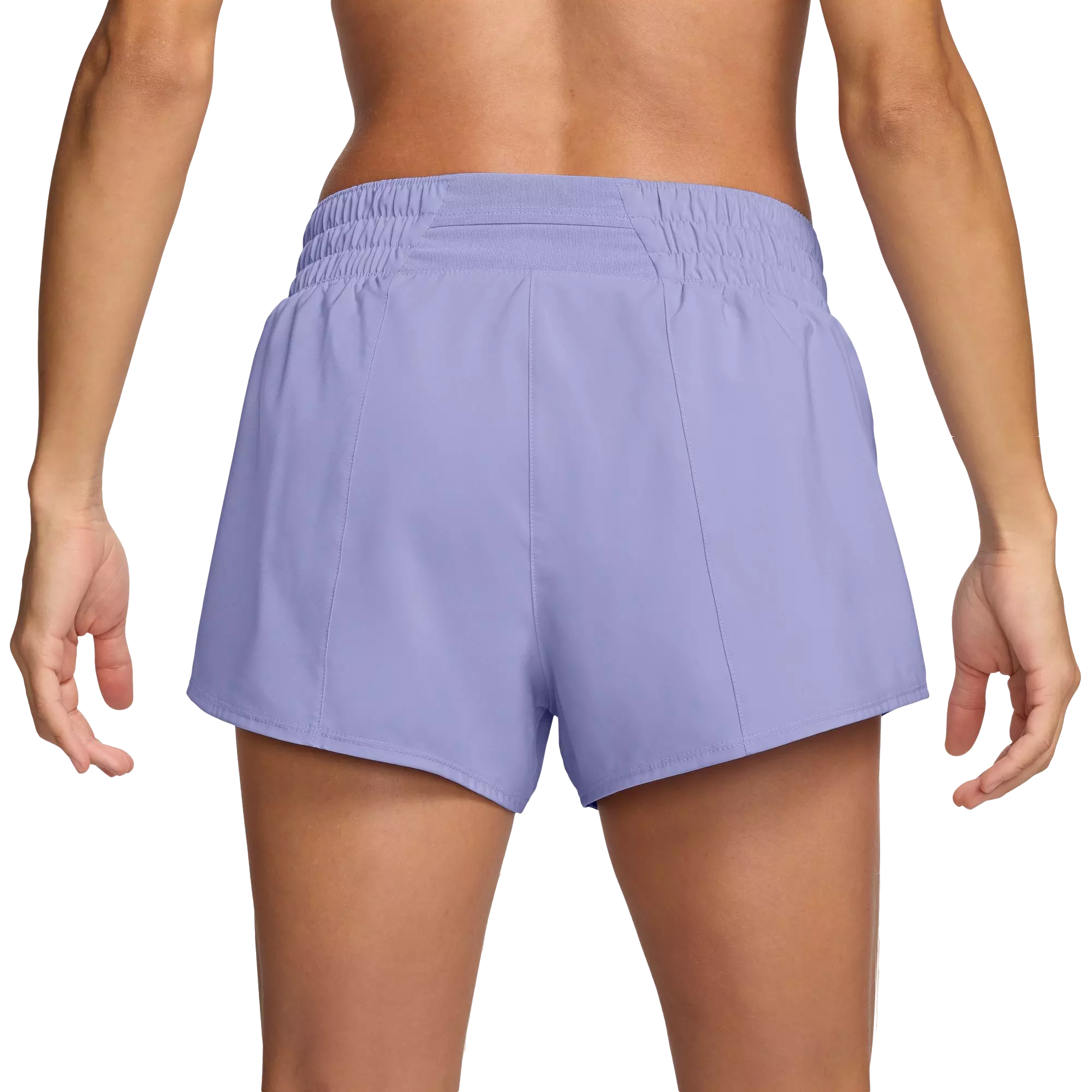 Nike Women's One Dri-FIT Mid-Rise 3" Brief-Lined Shorts-Lilac - LILAC