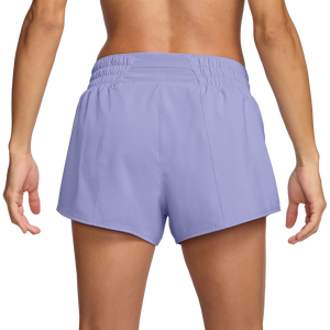 Nike Women's One Dri-FIT Mid-Rise 3" Brief-Lined Shorts-Lilac