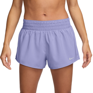Nike Women's One Dri-FIT Mid-Rise 3" Brief-Lined Shorts-Lilac
