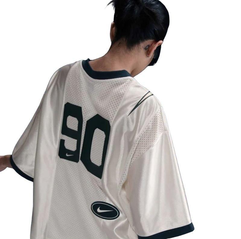 Nike Women's Sportswear Street Short-Sleeve Graphic Jersey Top - SAIL Thumbnail View 4