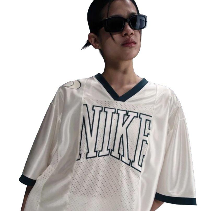 Nike Women's Sportswear Street Short-Sleeve Graphic Jersey Top - SAIL Thumbnail View 5