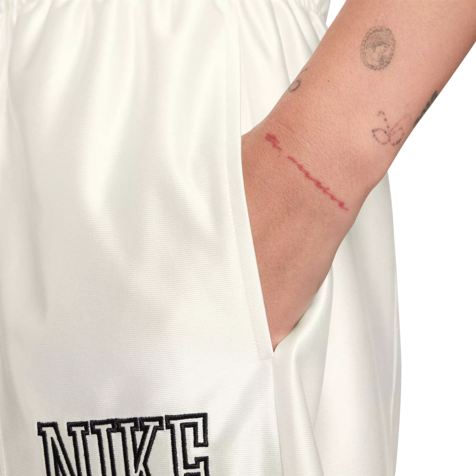 Nike Women's Sportswear Street 6" Satin Graphic Shorts - SAIL