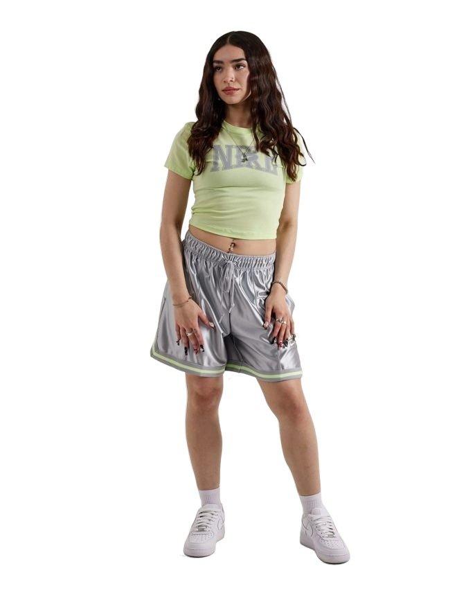 Nike Women's Sportswear Slim Crop Tee - LIME Thumbnail View 3