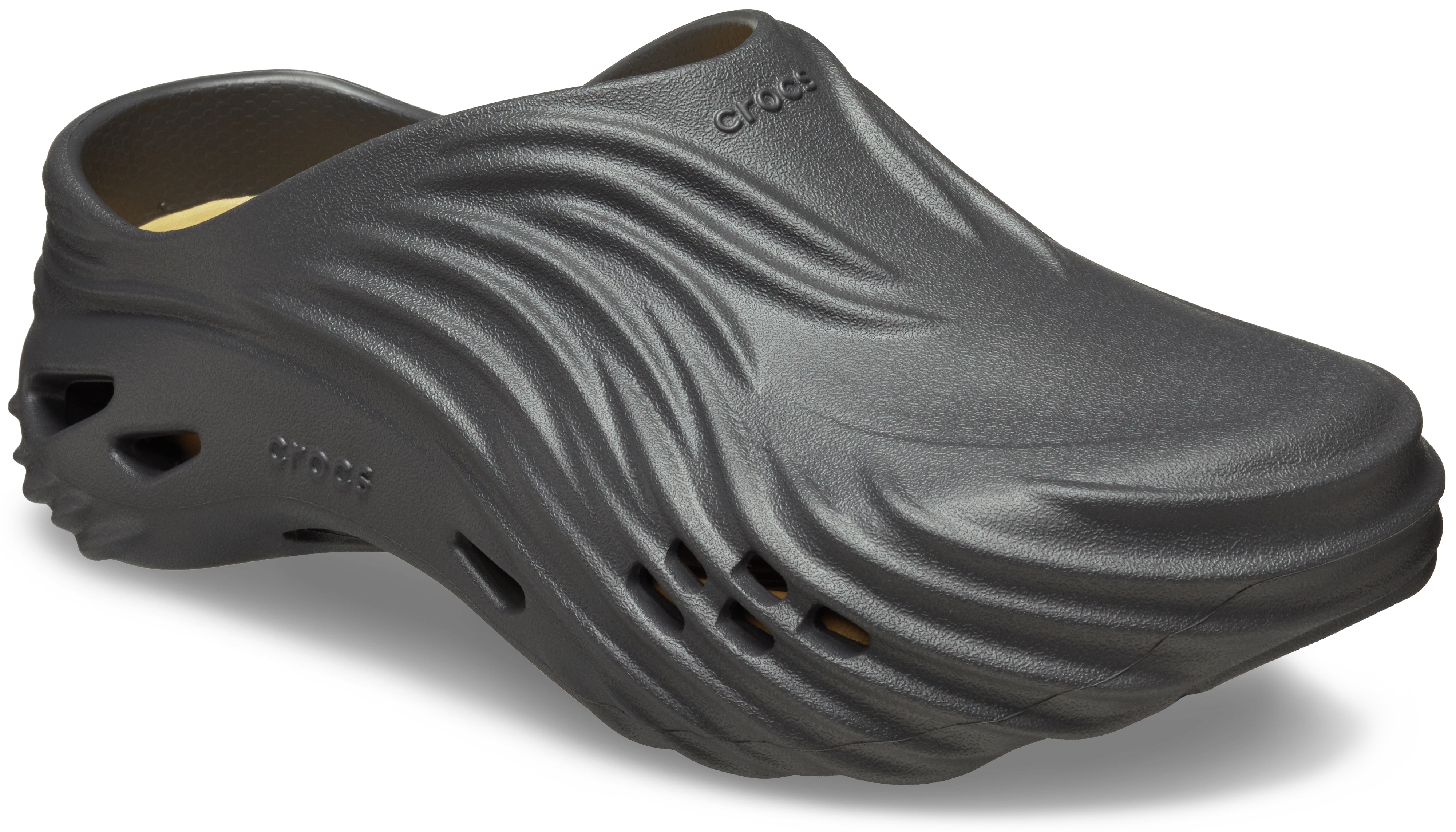 Crocs Echo Wave "Black/Sand" Unisex Sandal - BLACK Thumbnail View 3