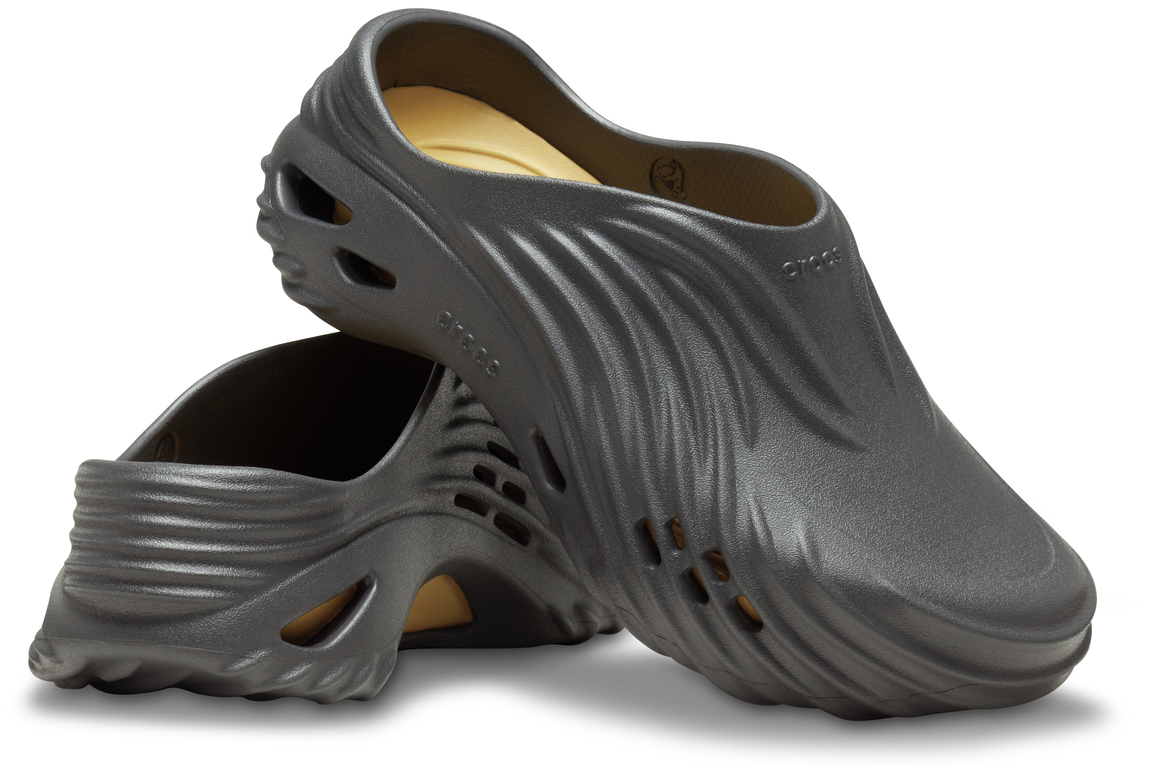 Crocs Echo Wave "Black/Sand" Unisex Sandal - BLACK Thumbnail View 6