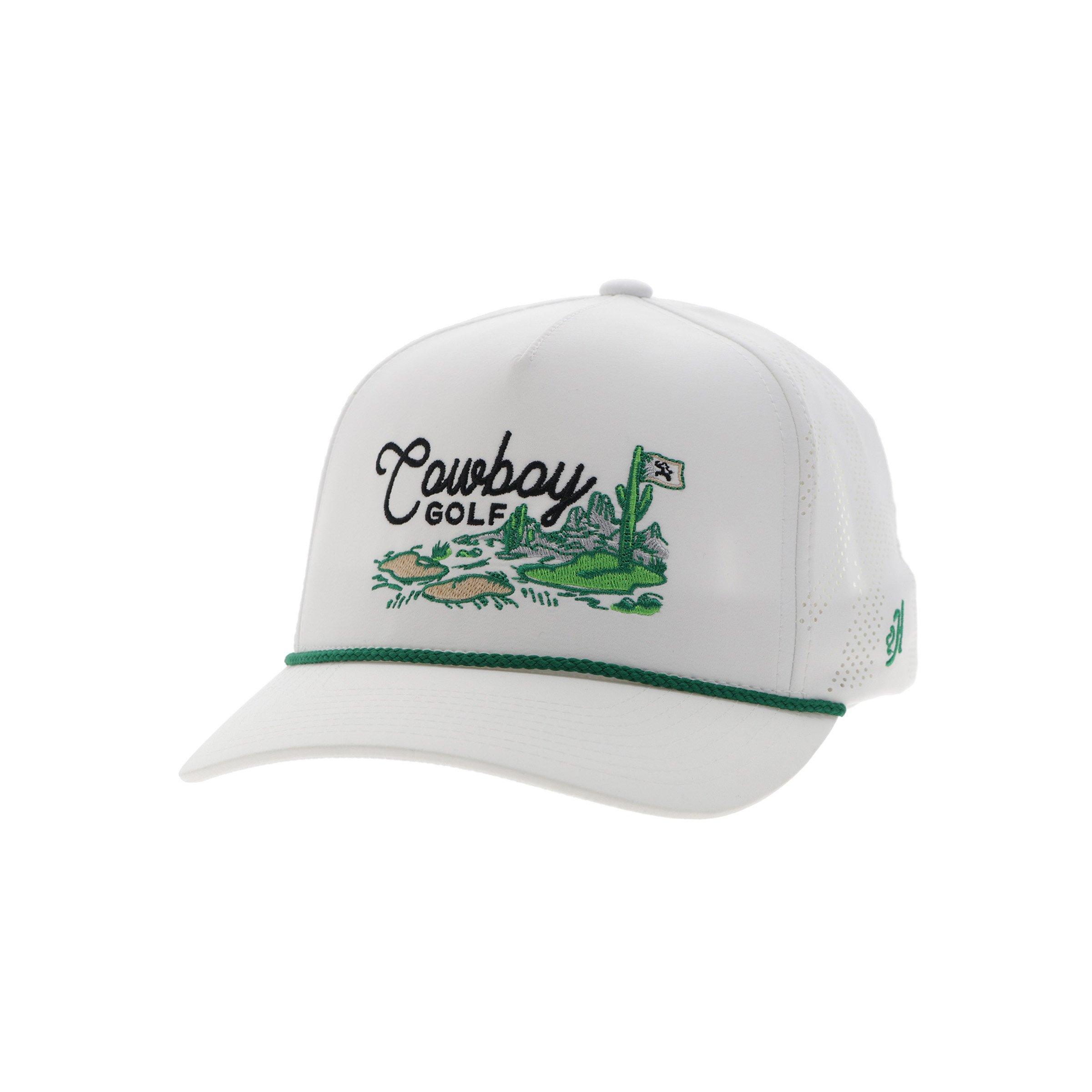 Hooey Cowboy Golf Snapback Hat-White - WHITE Thumbnail View 1
