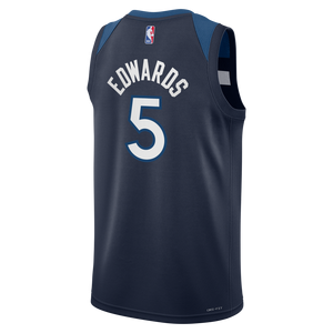 Nike Big Kids' Minnesota Timberwolves 2024 Anthony Edwards Icon Jersey-Navy