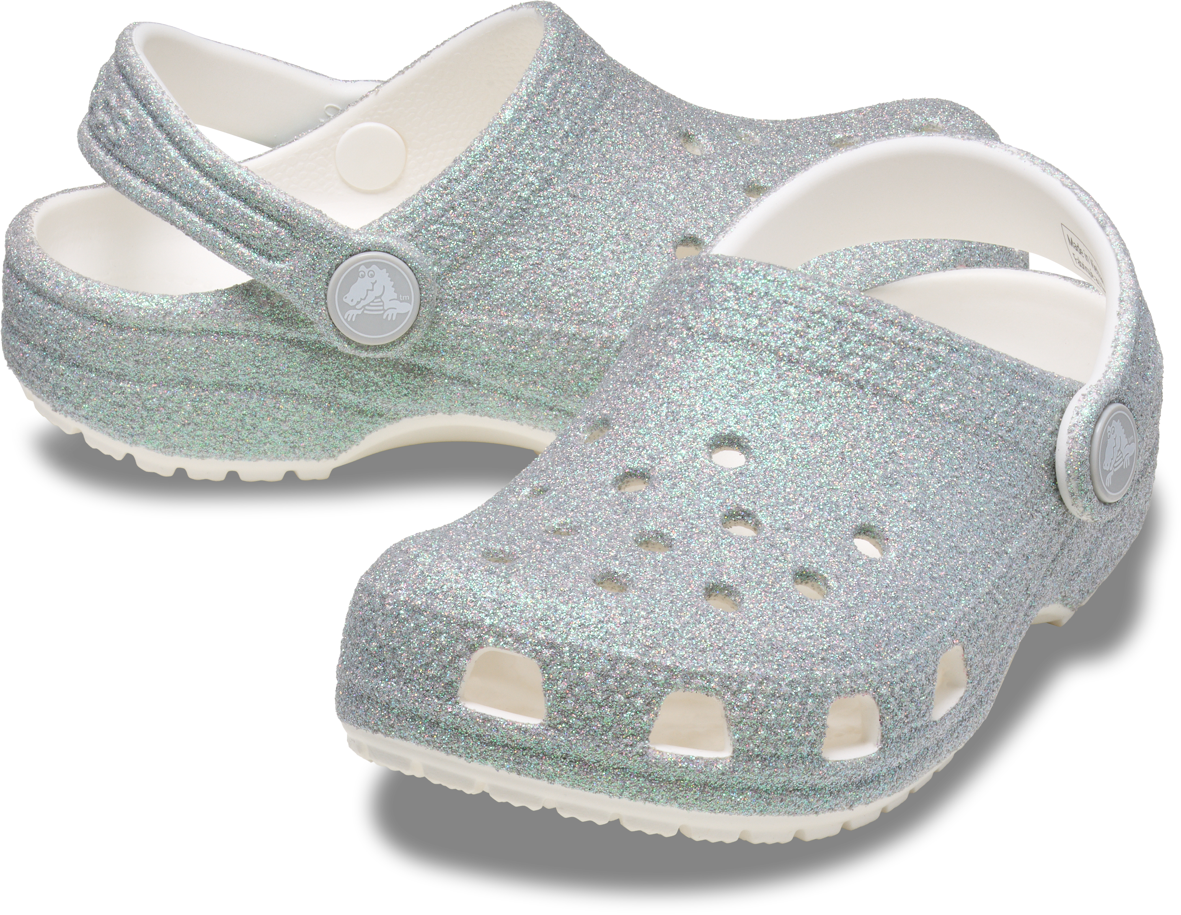 Crocs Classic Iridescent Grade School Girls' "Glitter" Clog