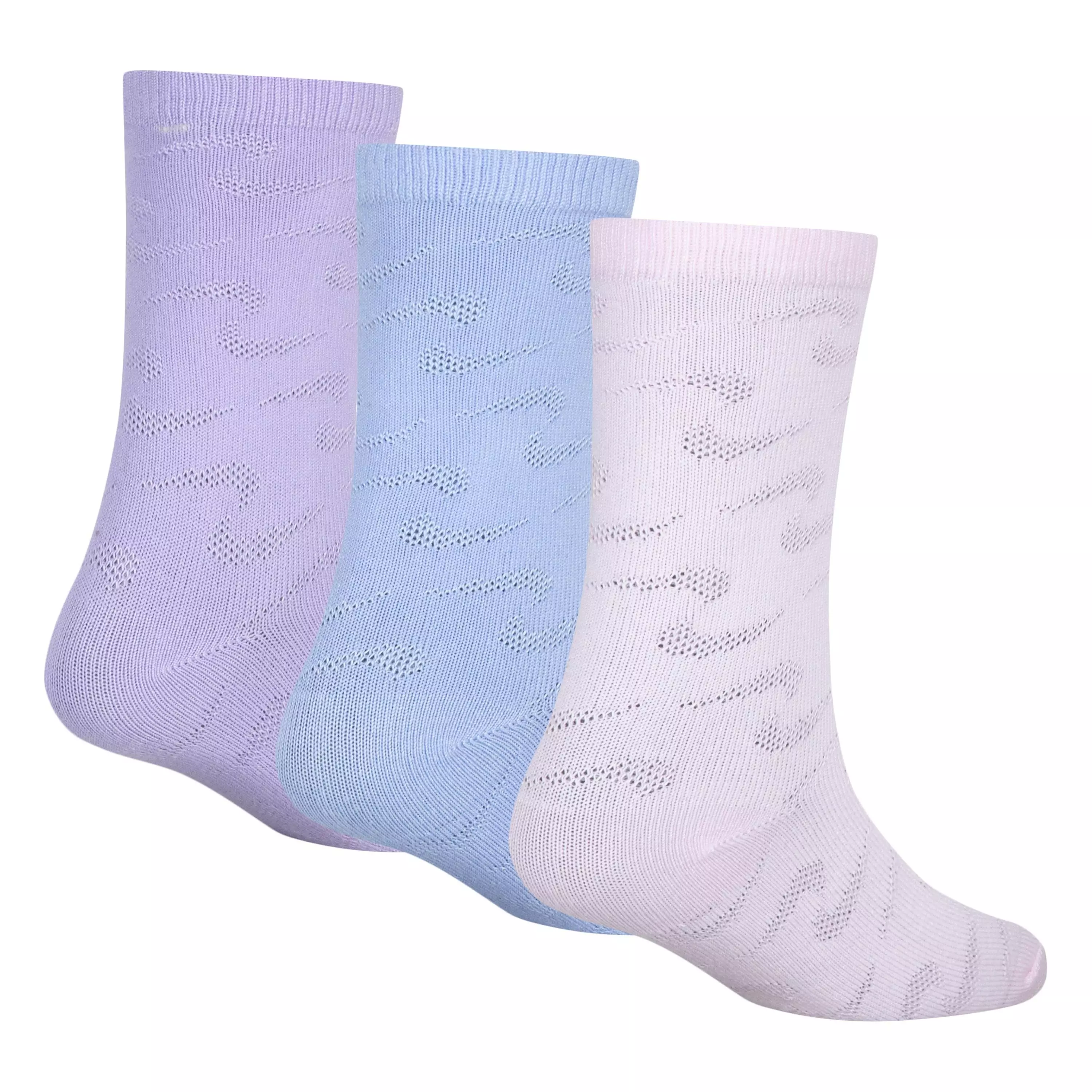 Nike Big Girls' Swoosh 3-Pack Crew Socks - Multi-Color - MULTI-COLOR