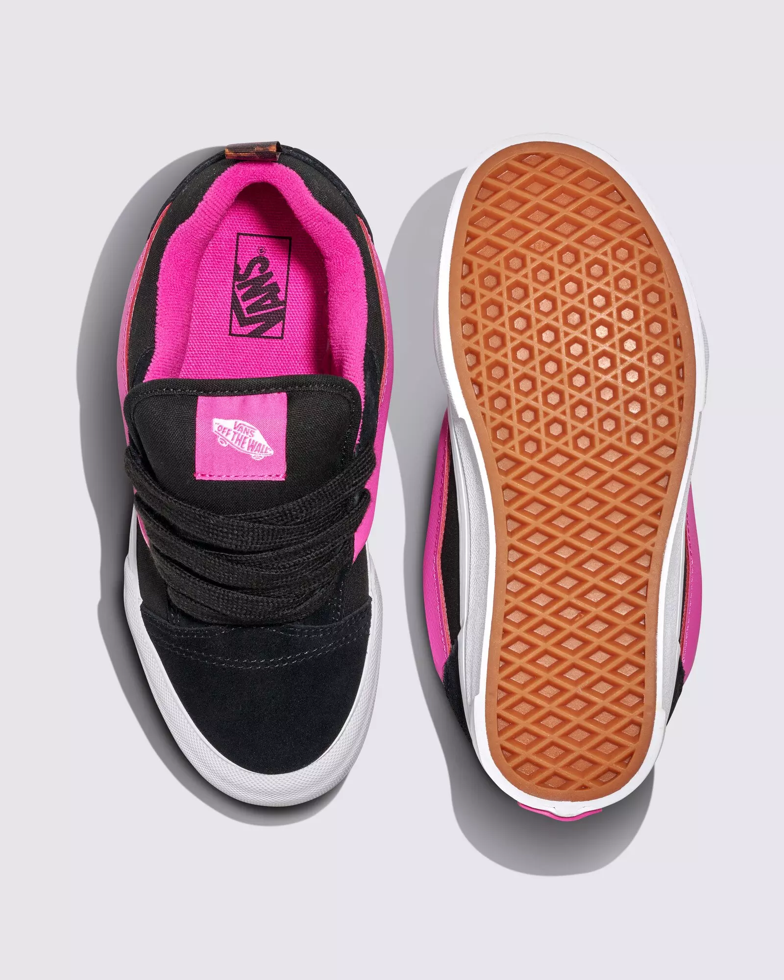 Vans Knu Skool "Black/Pink" Grade School Girls' Shoe - BLACK/PINK