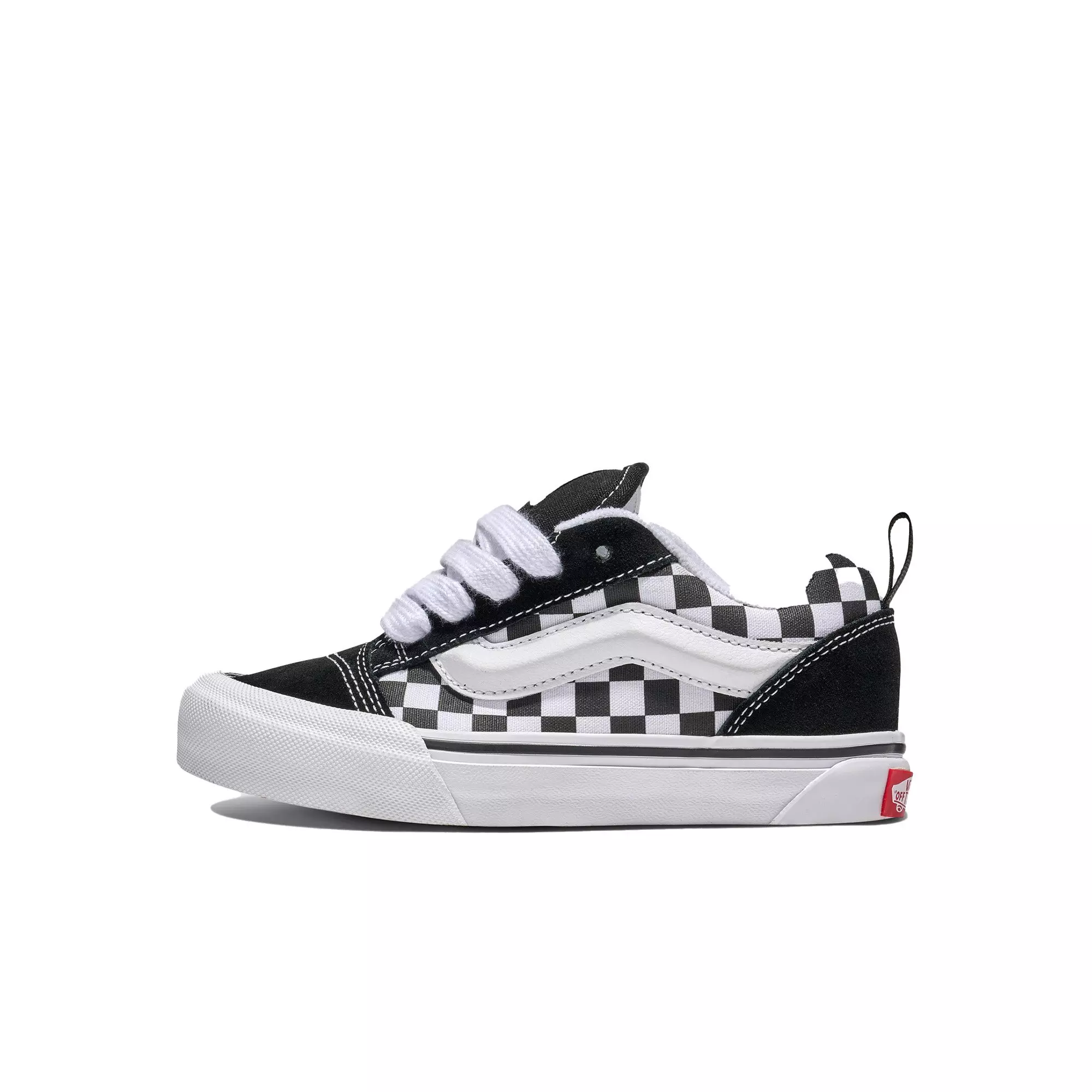 Vans Knu Skool Checkerboard "Black/White" Preschool Kids' Shoe - BLACK/WHITE