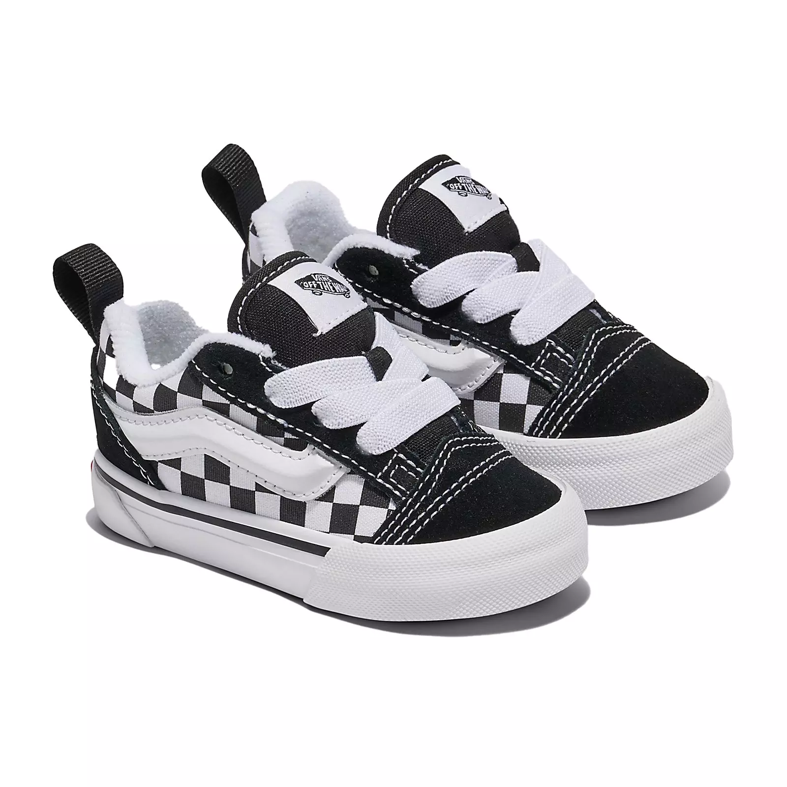 Vans Knu Skool Checkerboard "Black/White" Toddler Kids' Shoe - BLACK/WHITE