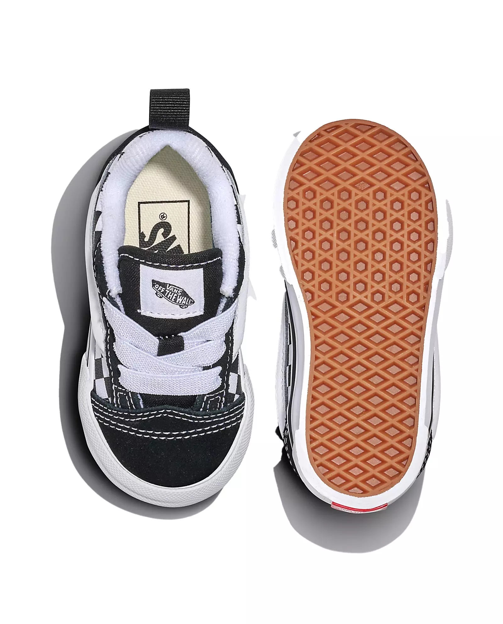 Vans Knu Skool Checkerboard "Black/White" Toddler Kids' Shoe - BLACK/WHITE
